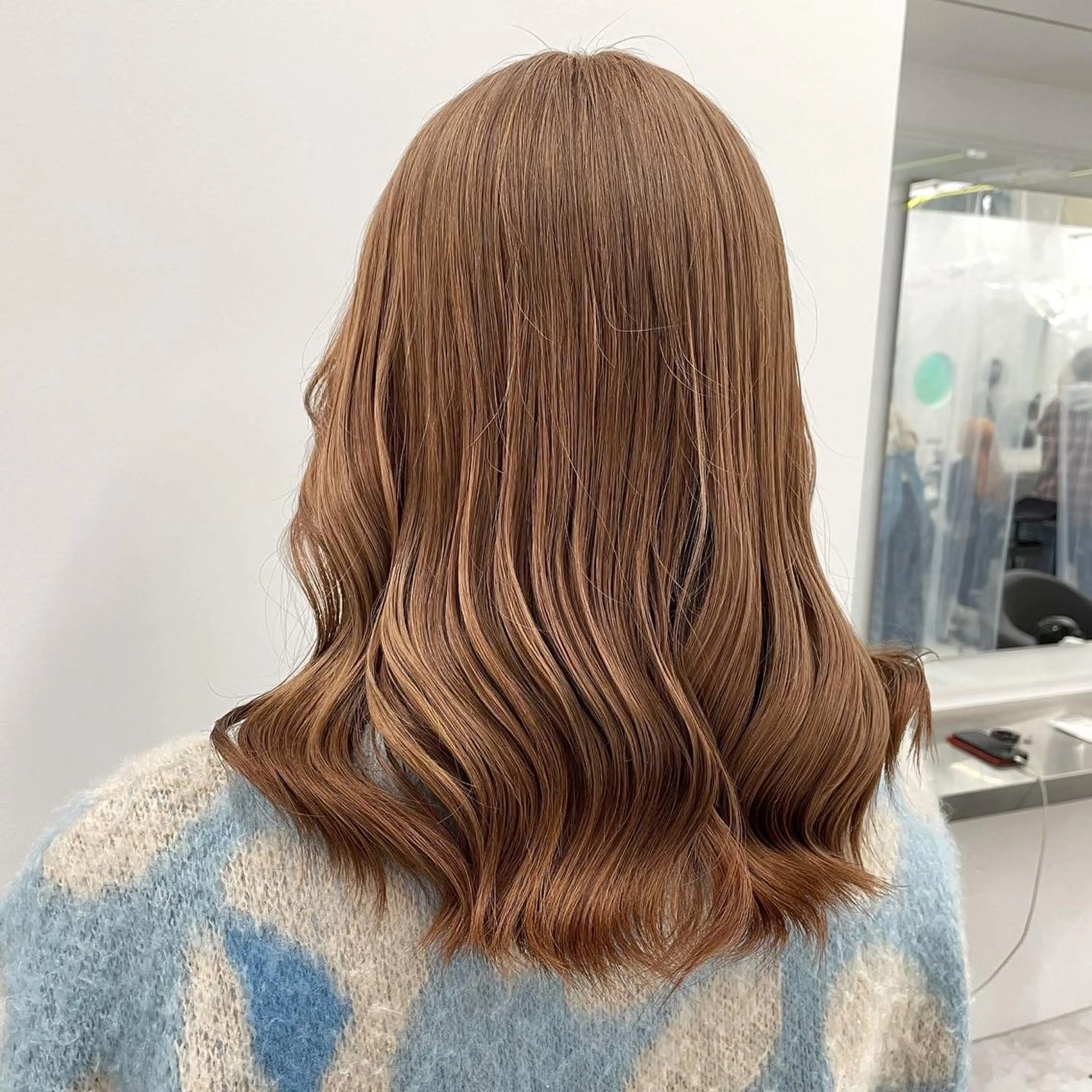 セミロング カラー ヘアアレンジ 縮毛矯正/髪質改善/ ブリーチ毛/木元渓太のヘアスタイル