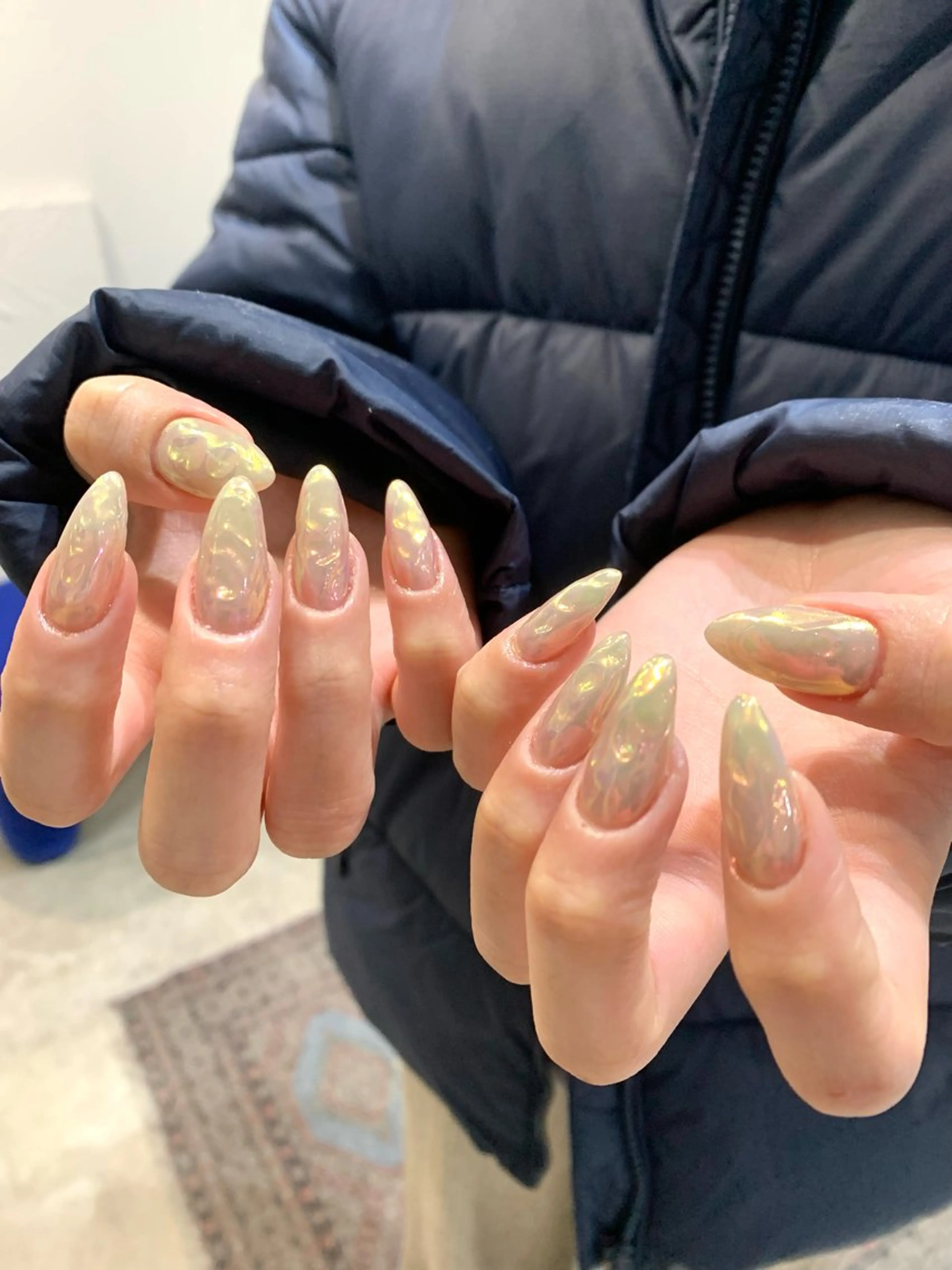 ネイル ハンドネイル 0203ムニムサン 💙Sayakaのネイルデザイン