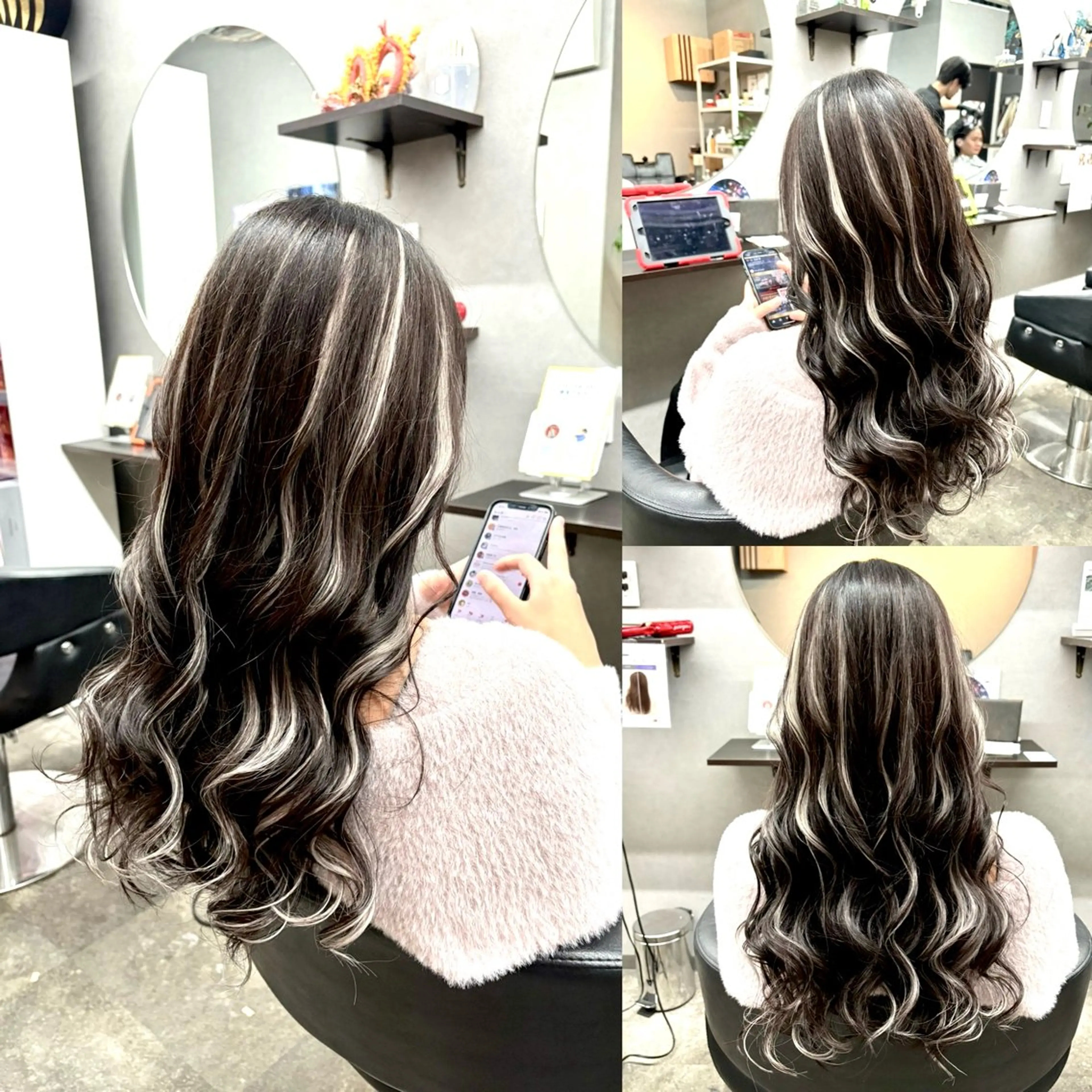 ロング カラー ブリーチ ハイライトカラー ハイライト カット ヘアカラー トリートメント ✨最強美容師✨ 💙にっしー西村💙のヘアスタイル