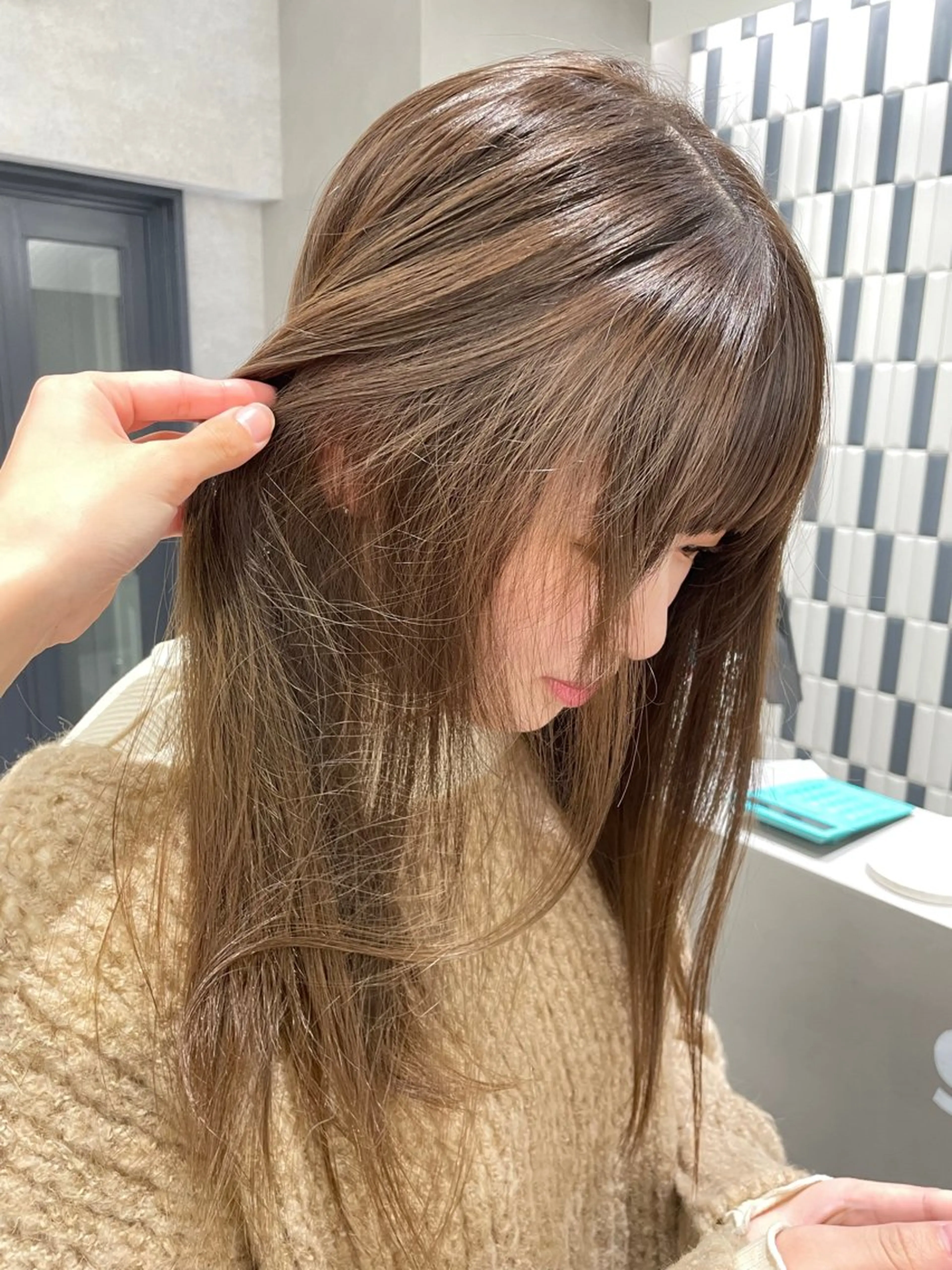 ロング カラー カット ヘアカラー トリートメント 望 吹のヘアスタイル