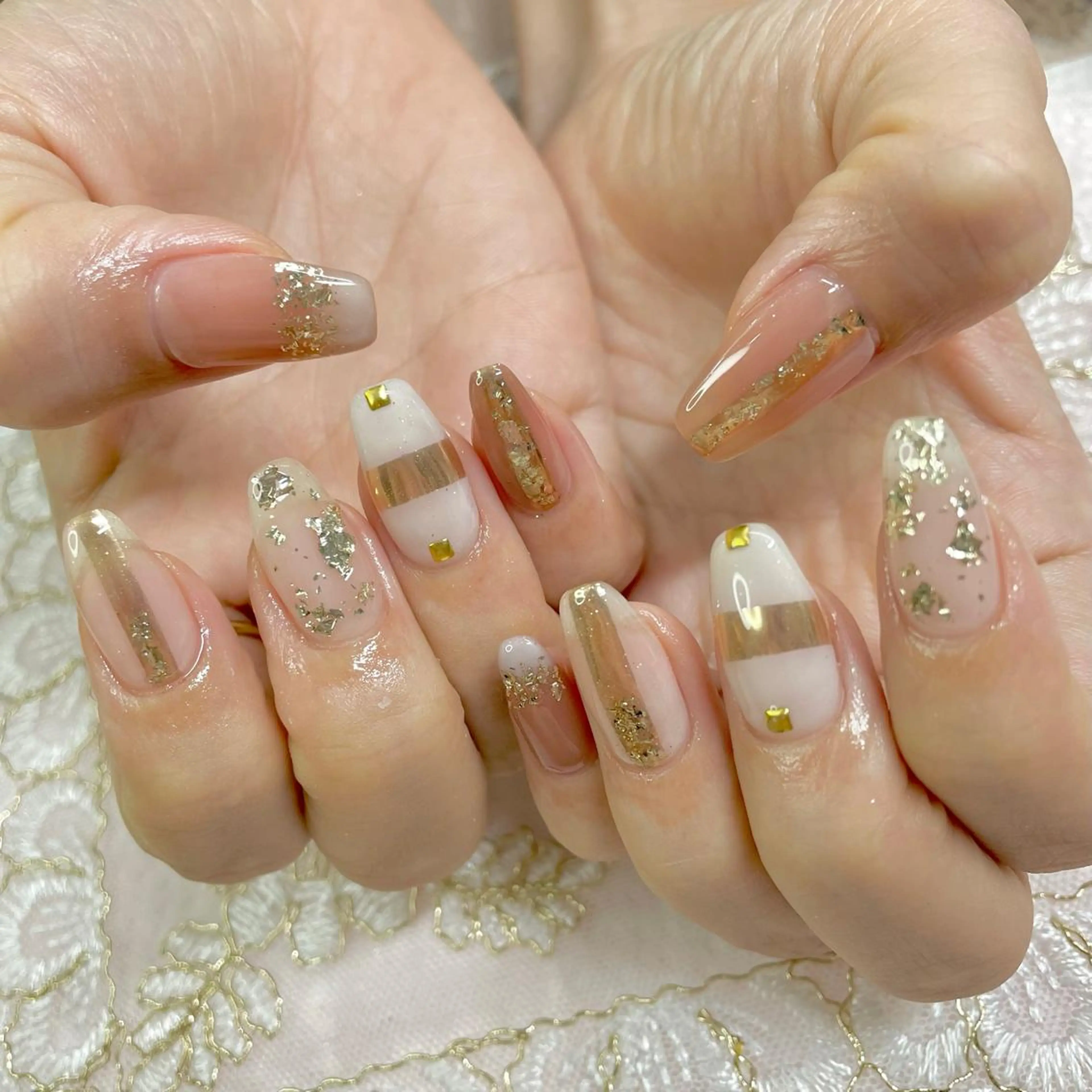 ネイル ジェルネイル ミラーネイル ニュアンスネイル J terrace Nailのネイルデザイン