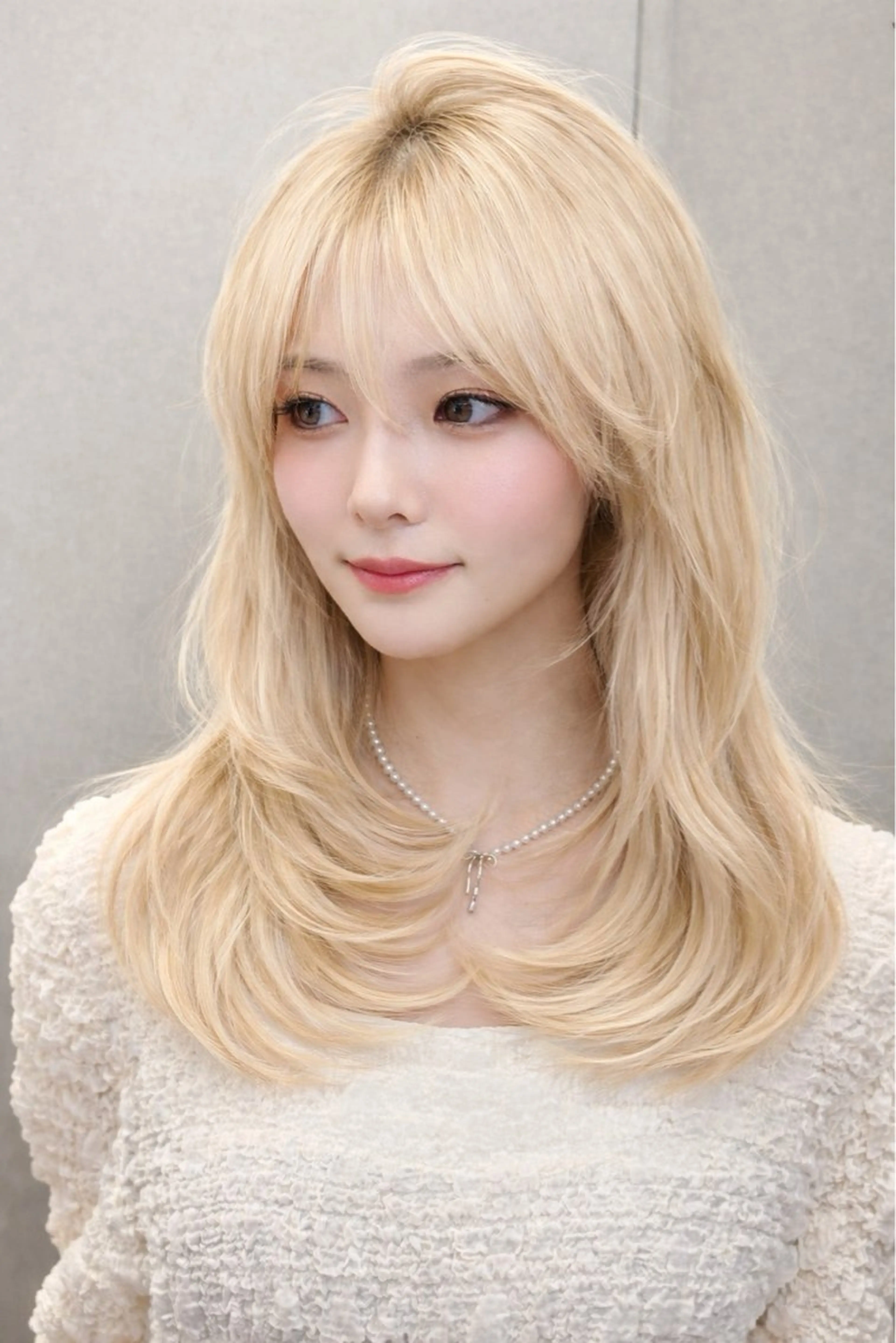 セミロング カラー ヘアカラー 🫧ミルクティー ブリーチRIKU🫧のヘアスタイル