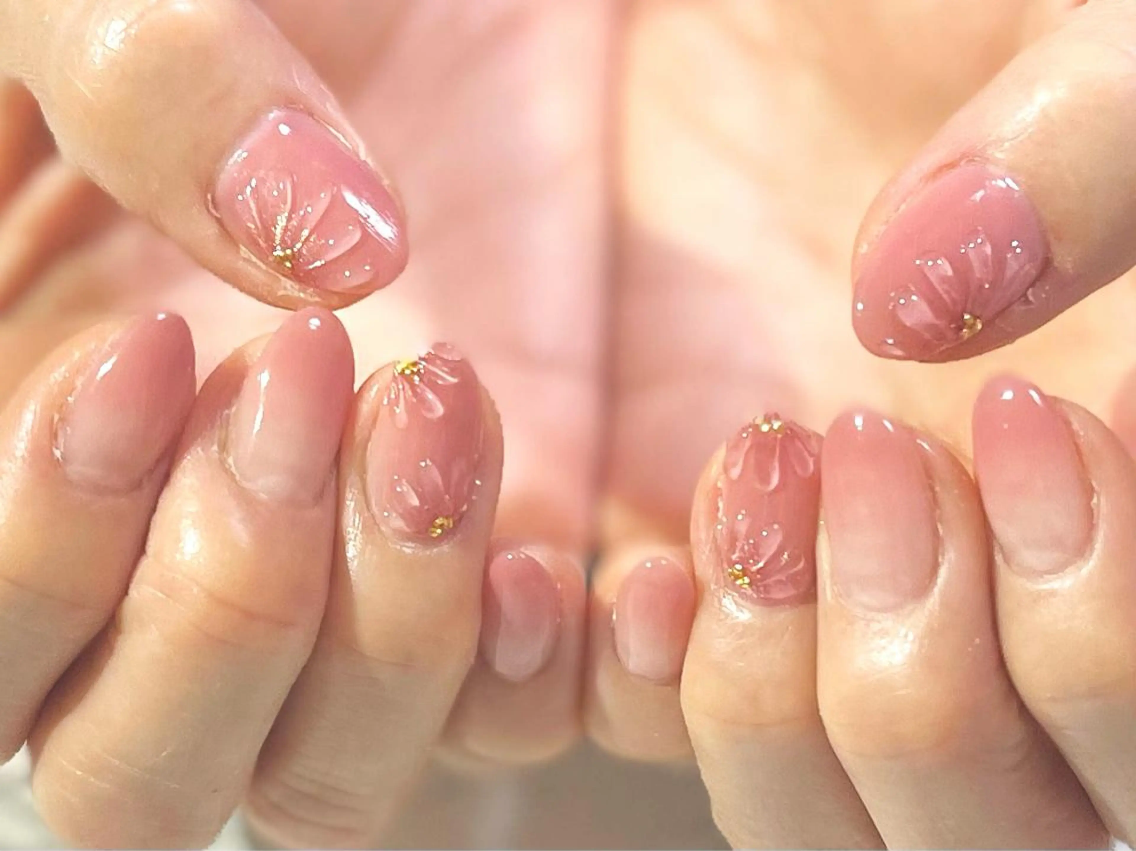 ネイル クリアネイル フラワーネイル フットネイル ニュアンスネイル シンプルネイル nail fufla ♡yamane♡のネイルデザイン