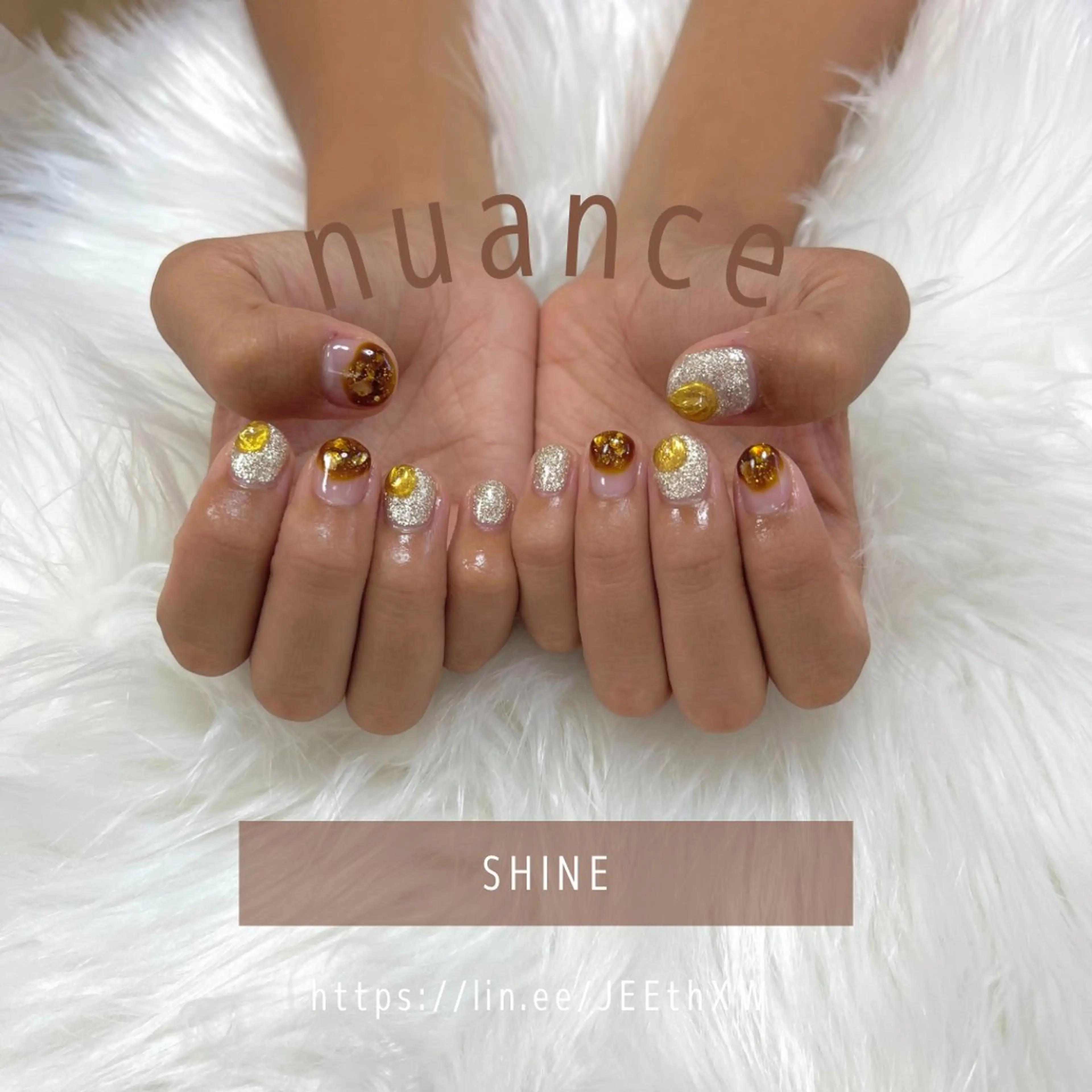 ネイル ミラーネイル ニュアンスネイル SHINE nail salonのネイルデザイン