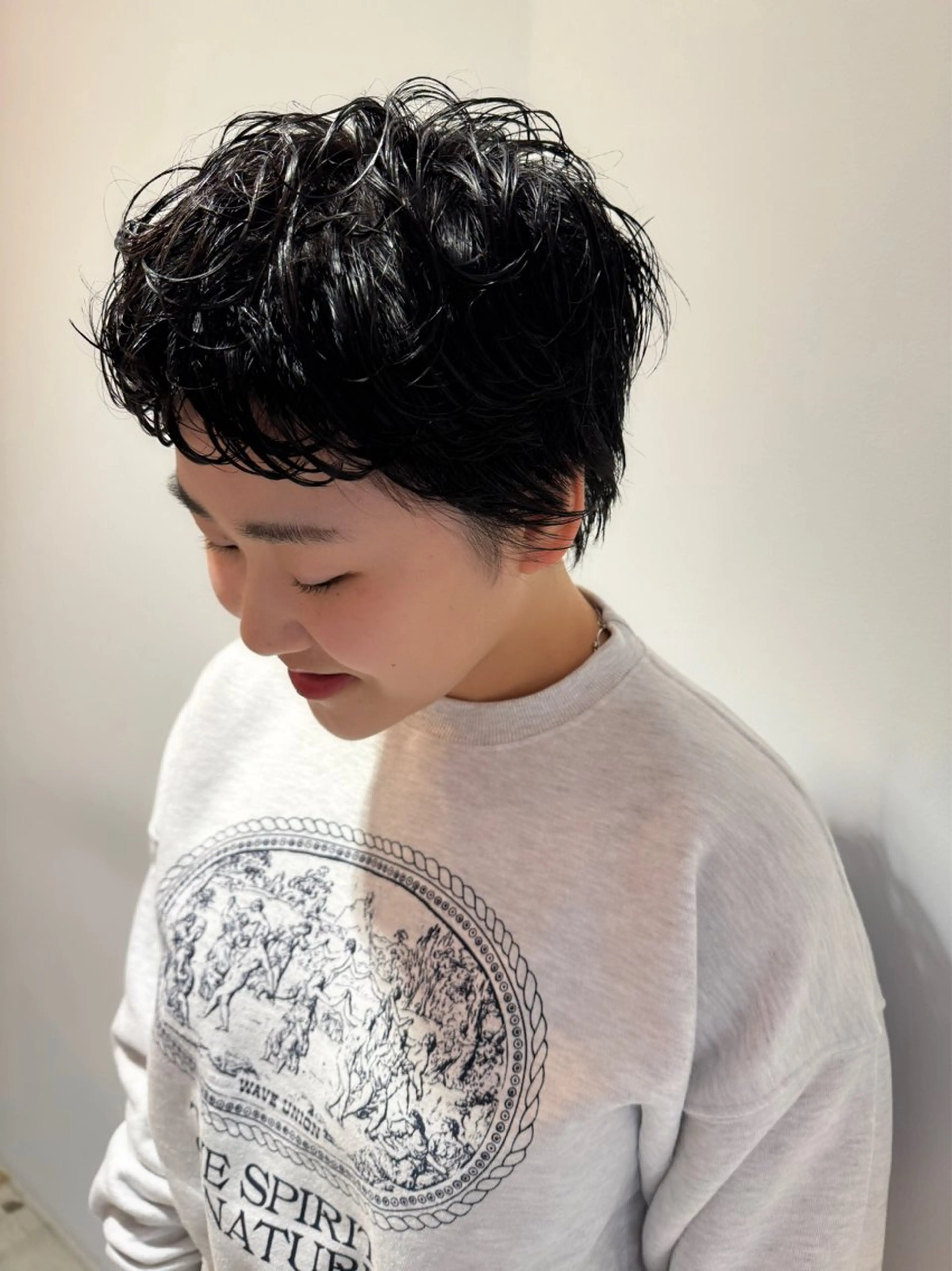 ショート パーマ 中島 絢太のヘアスタイル