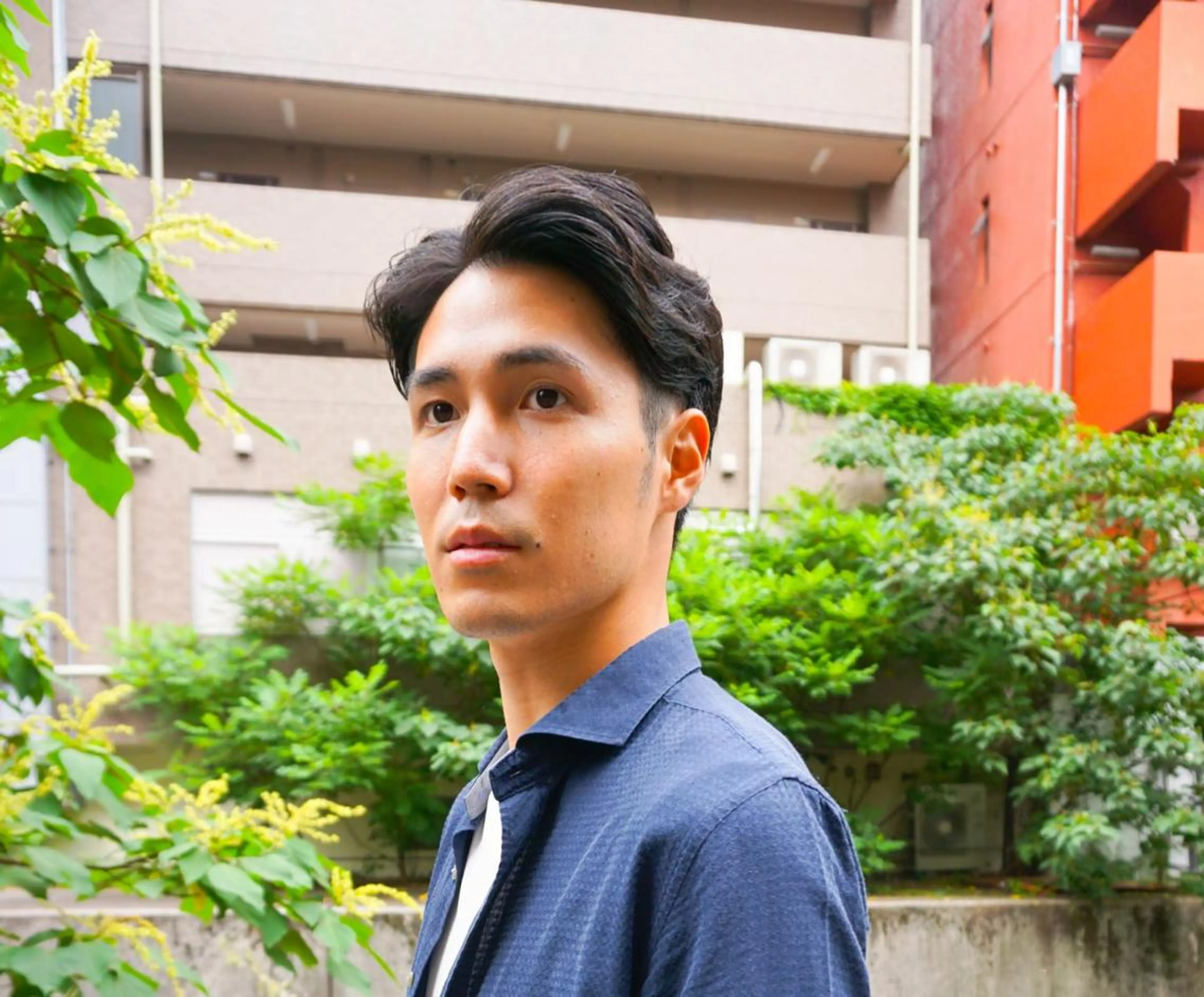 ショート メンズ アップバング ビジネス マッシュ メンズパーマ メンズツイストパーマ 高橋 英彦のヘアスタイル