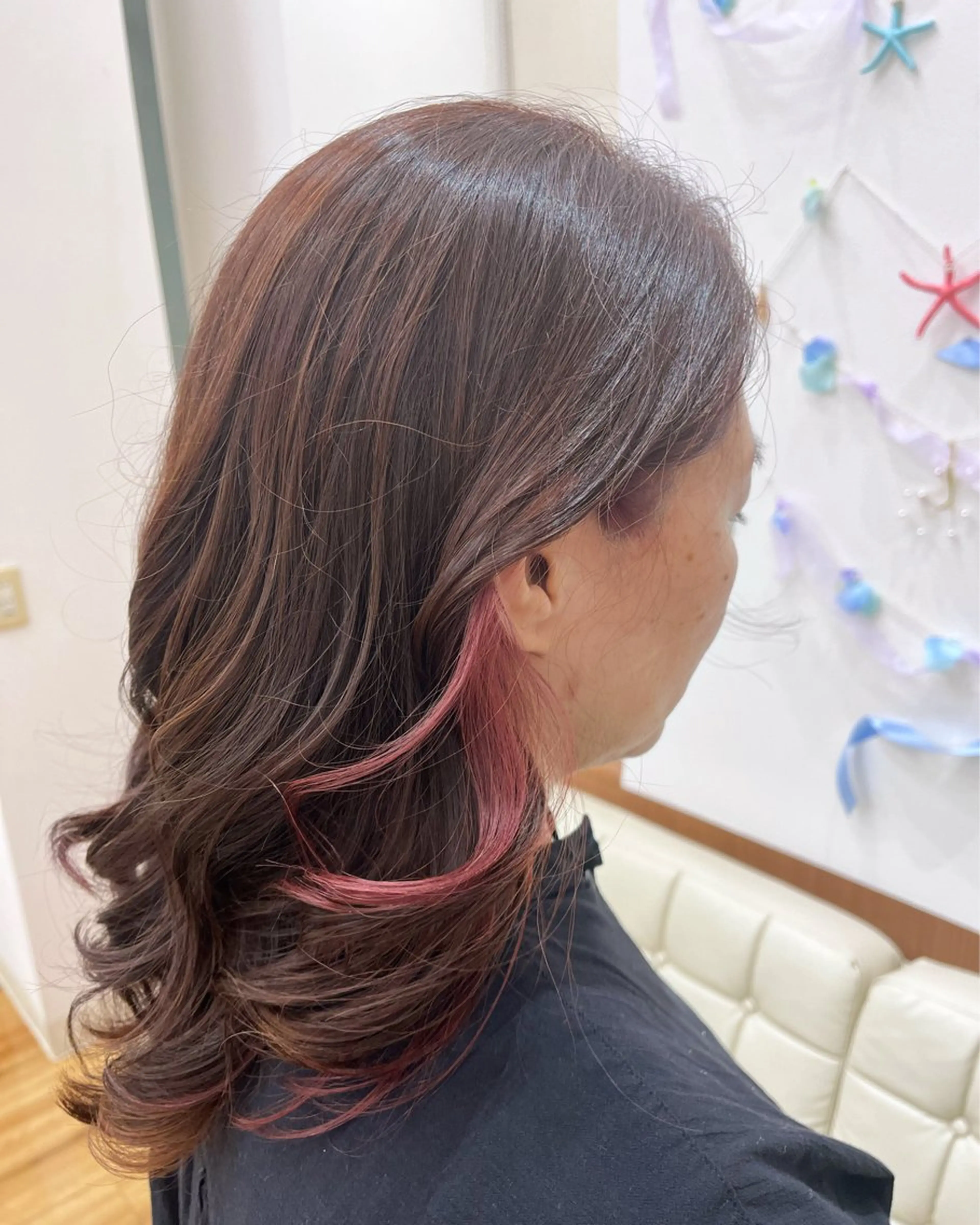 セミロング カラー イヤリングカラー 𝒩𝑜𝓃𝑜 / lenahcARIAのヘアスタイル