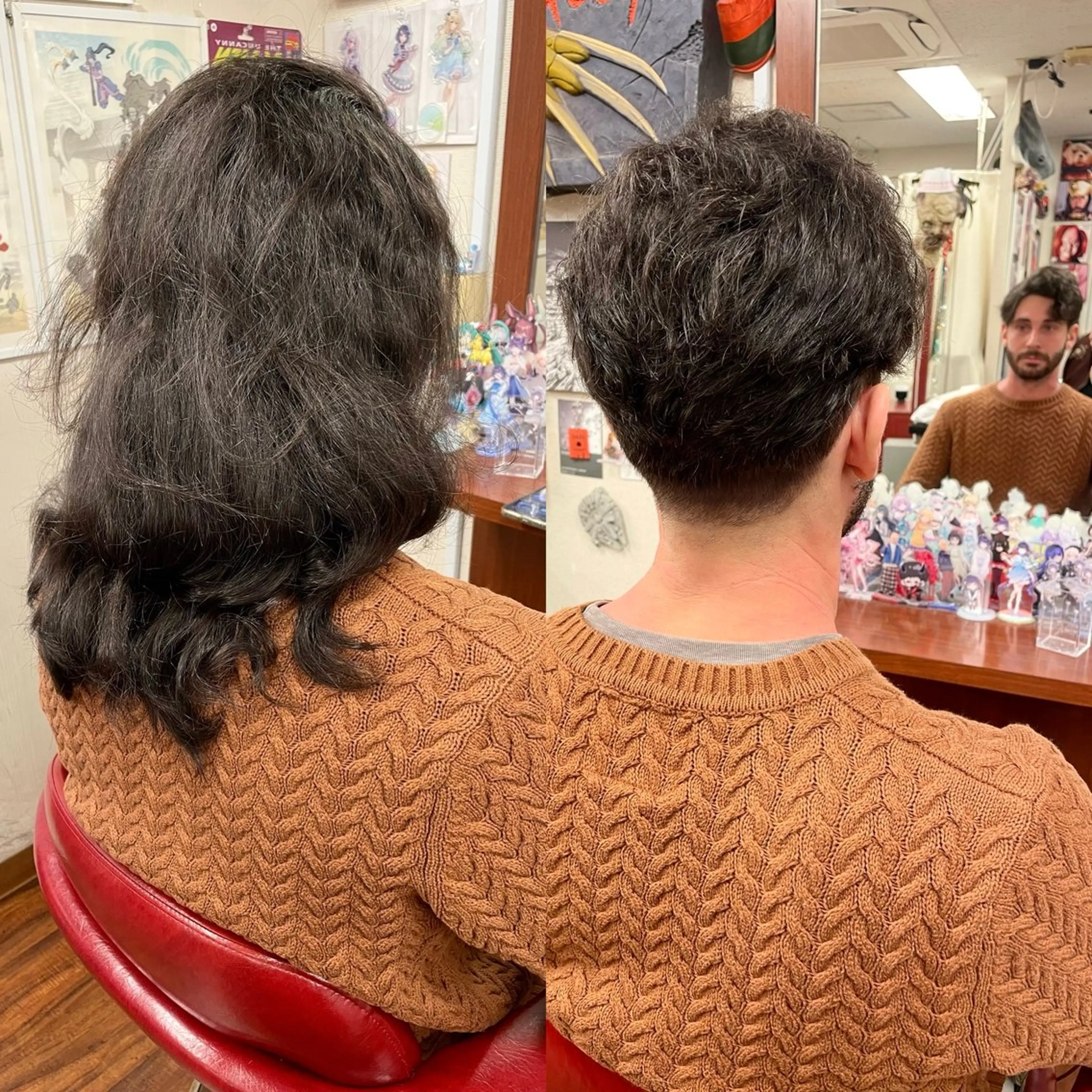 ショート メンズ アップバング くせ毛 カット 侑🌈特価 映える店内でカット✨のヘアスタイル