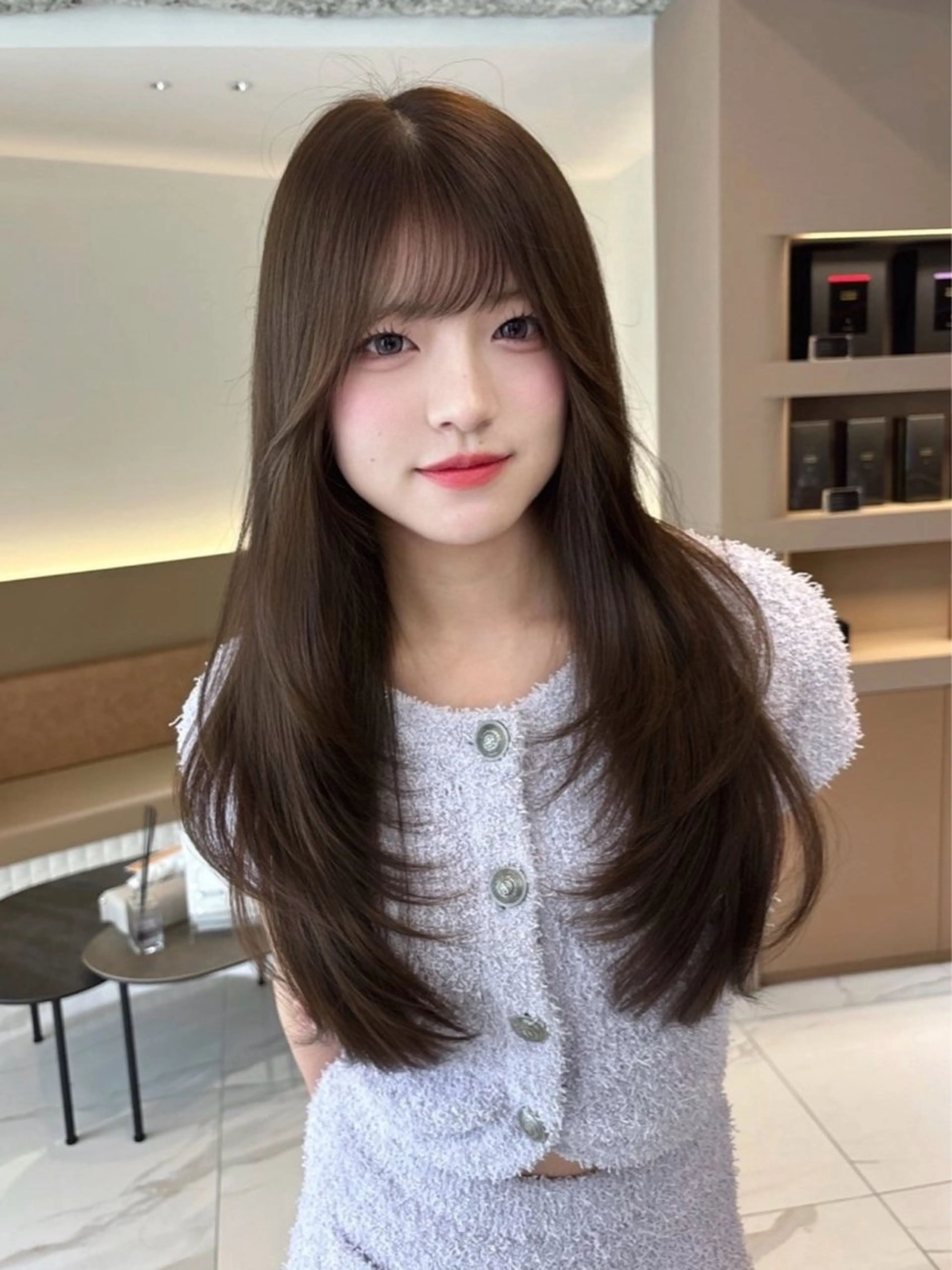 ロング カット ヘアカラー トリートメント ブリーチなし 透明感カラー/松沢のヘアスタイル