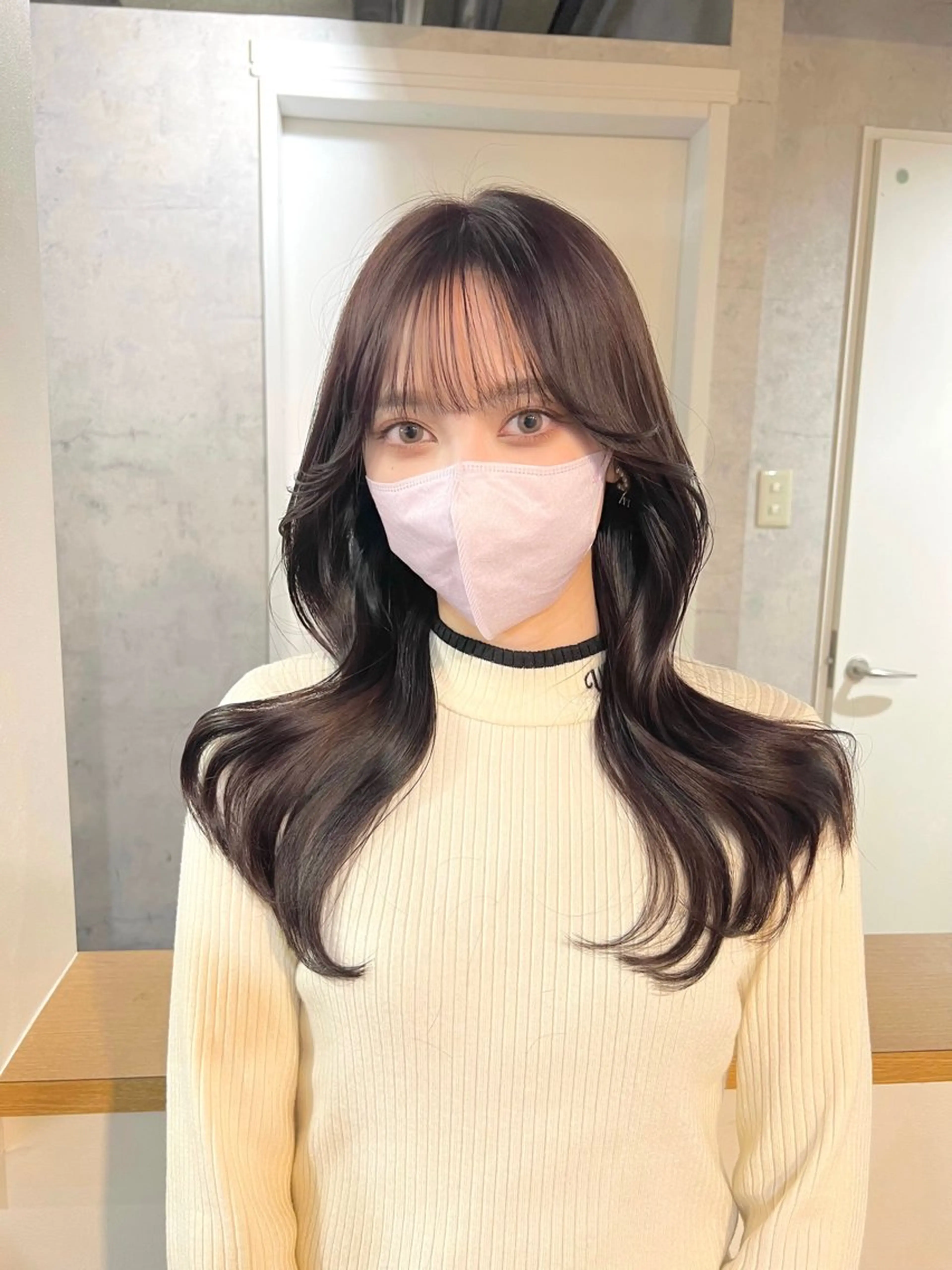 ロング カラー ヘアアレンジ 韓国レイヤー/ 顔周り💕田中将吾のヘアスタイル