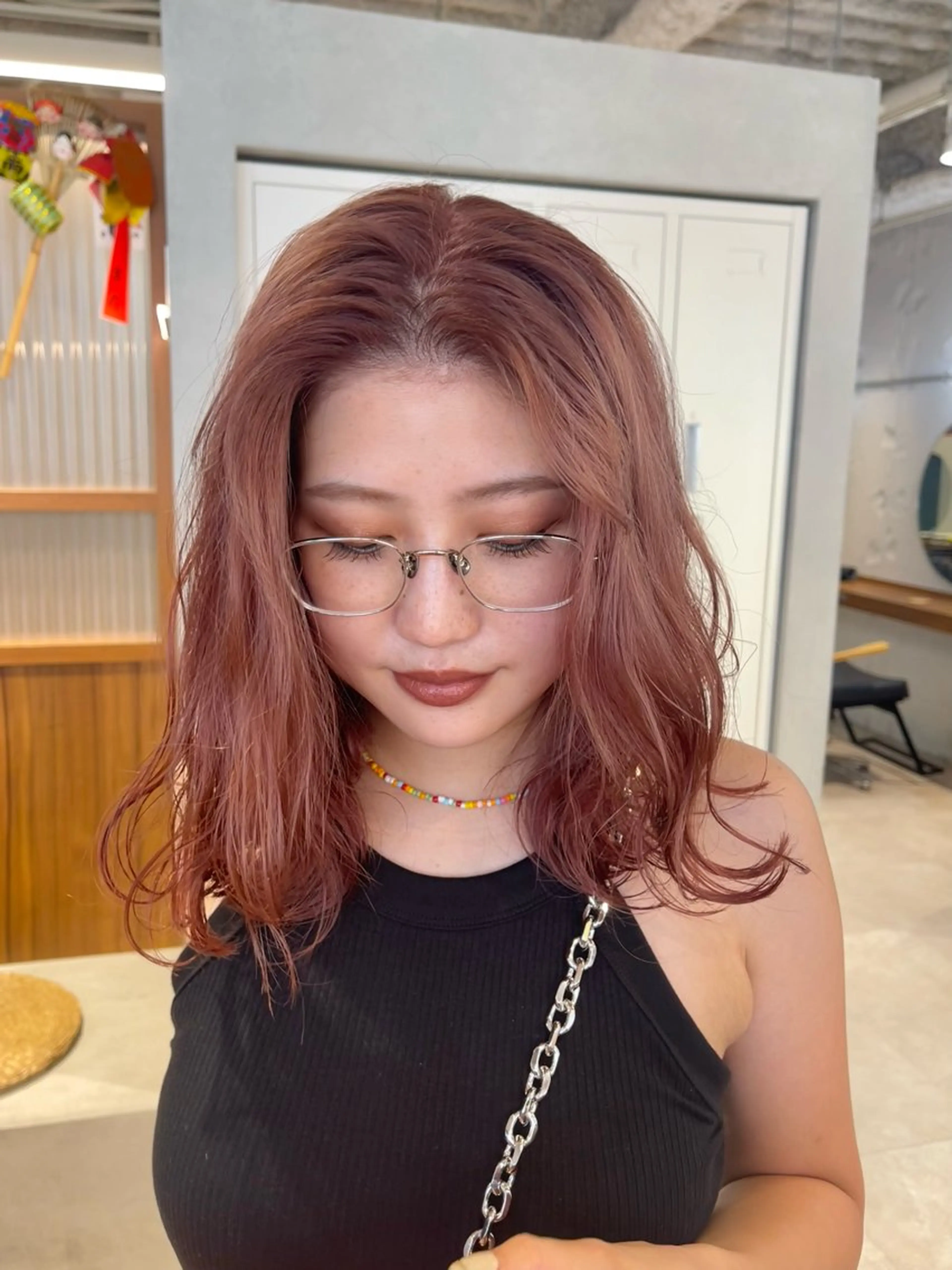 ミディアム カラー ピンクカラー カット ヘアカラー トリートメント himeka🪽 アレンジ/ブリーチのヘアスタイル