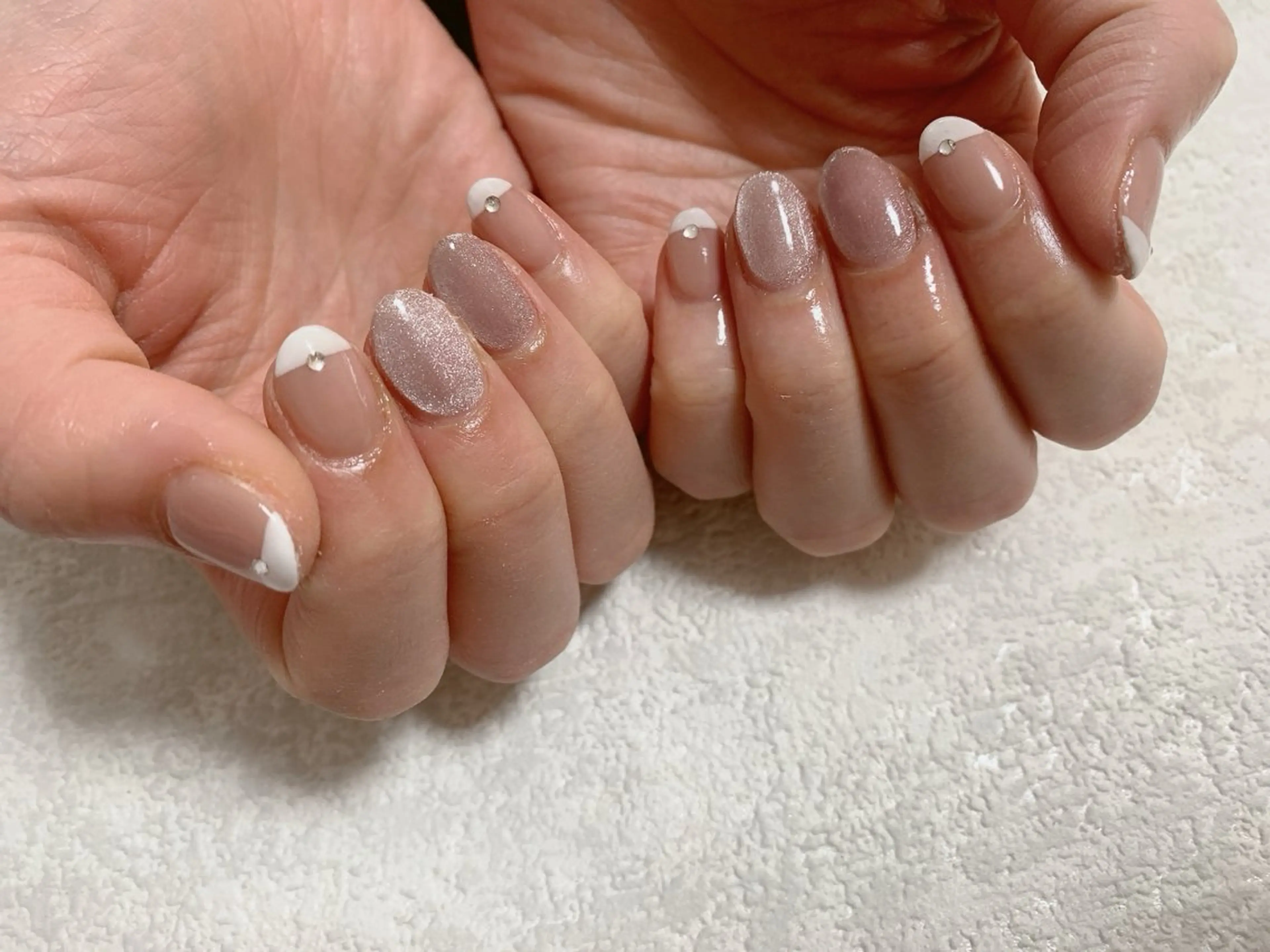 ネイル フレンチネイル ジェルネイル マグネットネイル メンズネイル パラジェル kiki nail たまプラーザのネイルデザイン