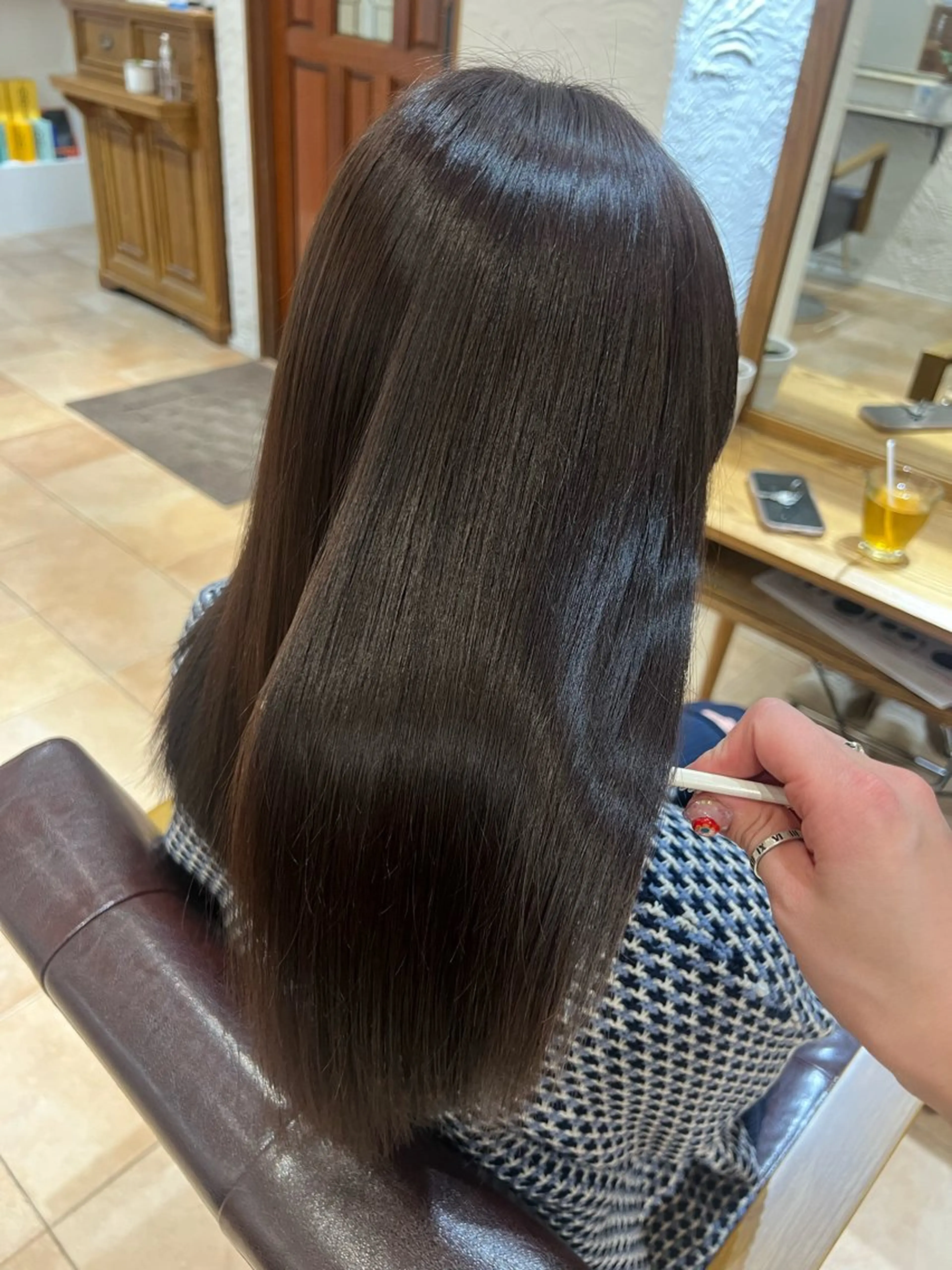 セミロング カラー 🥀韓国ヘア🥀 宮津真菜のヘアスタイル