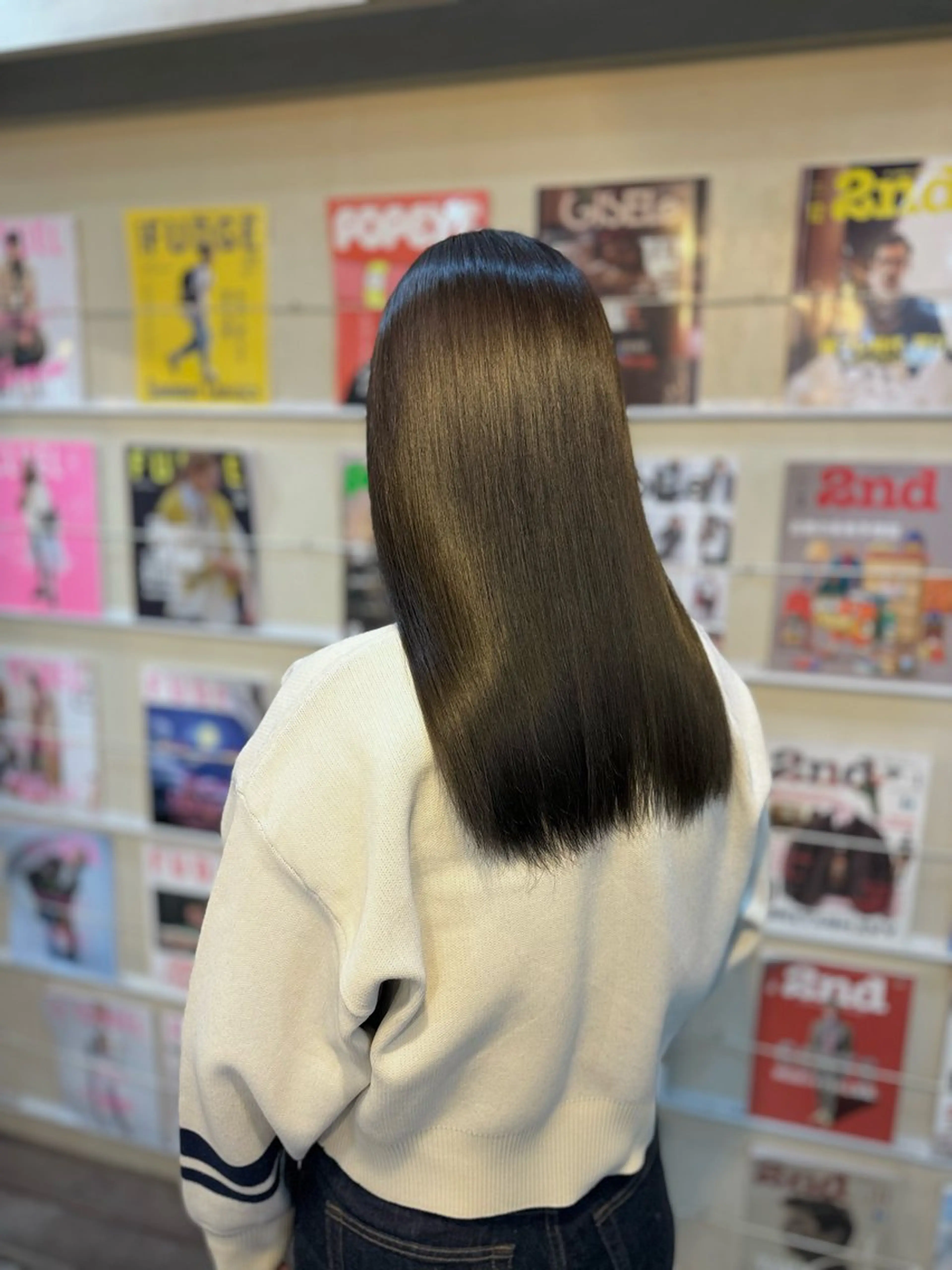 セミロング カラー キッズ ブリーチ ブリーチなしカラー ヘアカラー トリートメント 艶髪/ハイトーン /masami🩵のヘアスタイル