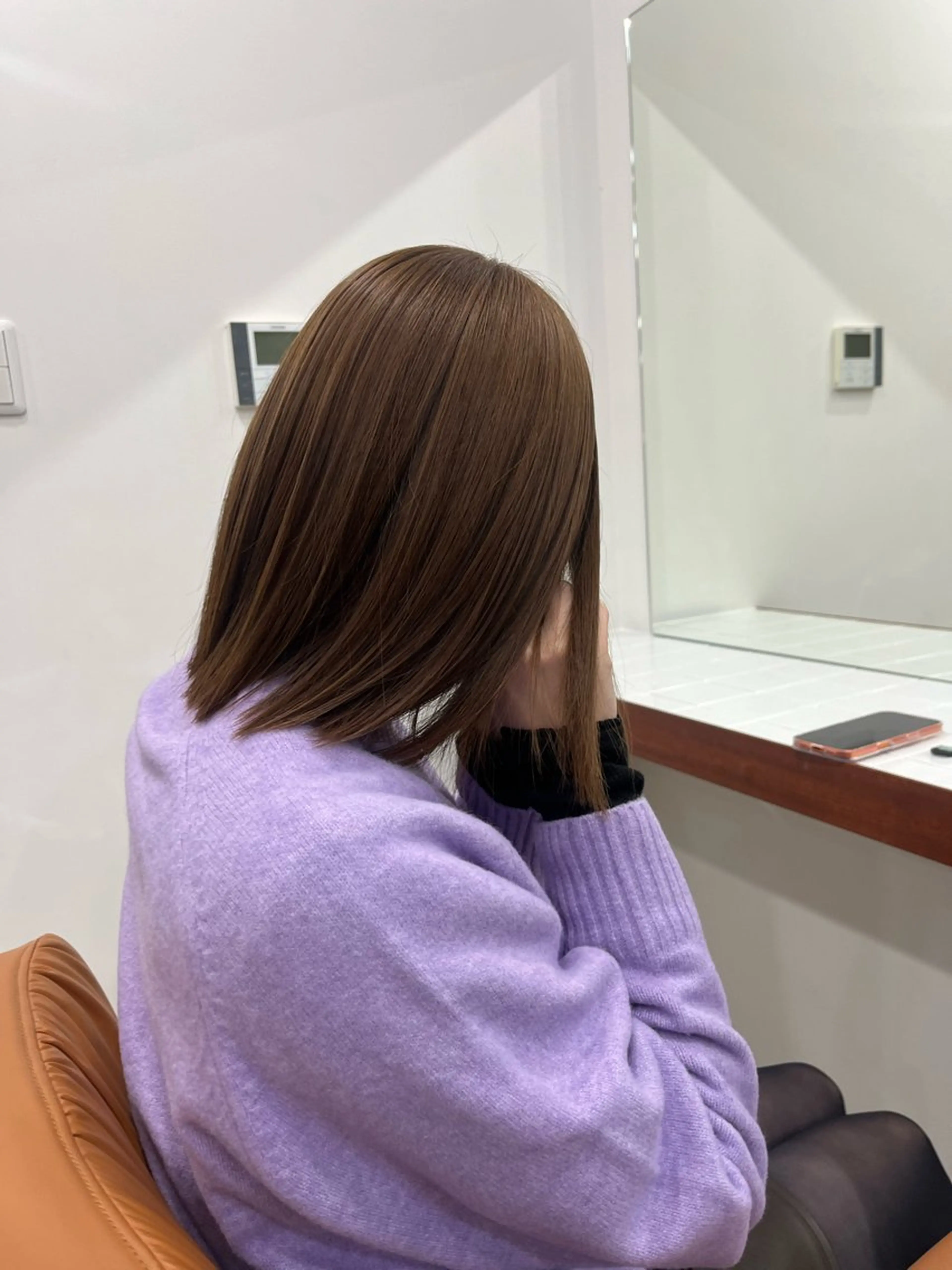 ミディアム カラー ヘアカラー HEW所属・Sanaダブルカラー ✨️パルコ徒歩1分のヘアスタイル