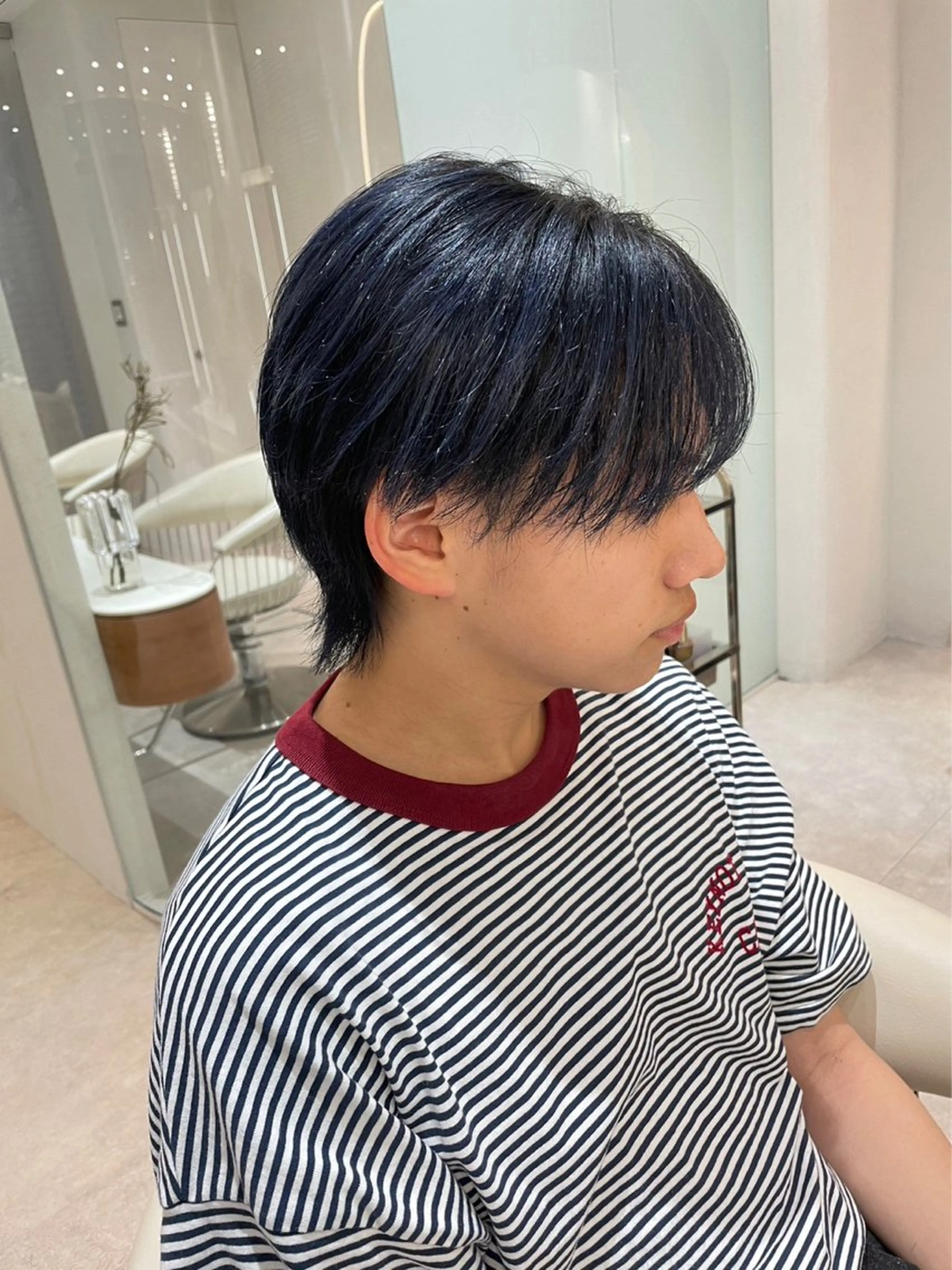 ショート ⚡メンズパーマフ ェードカットTomyのヘアスタイル