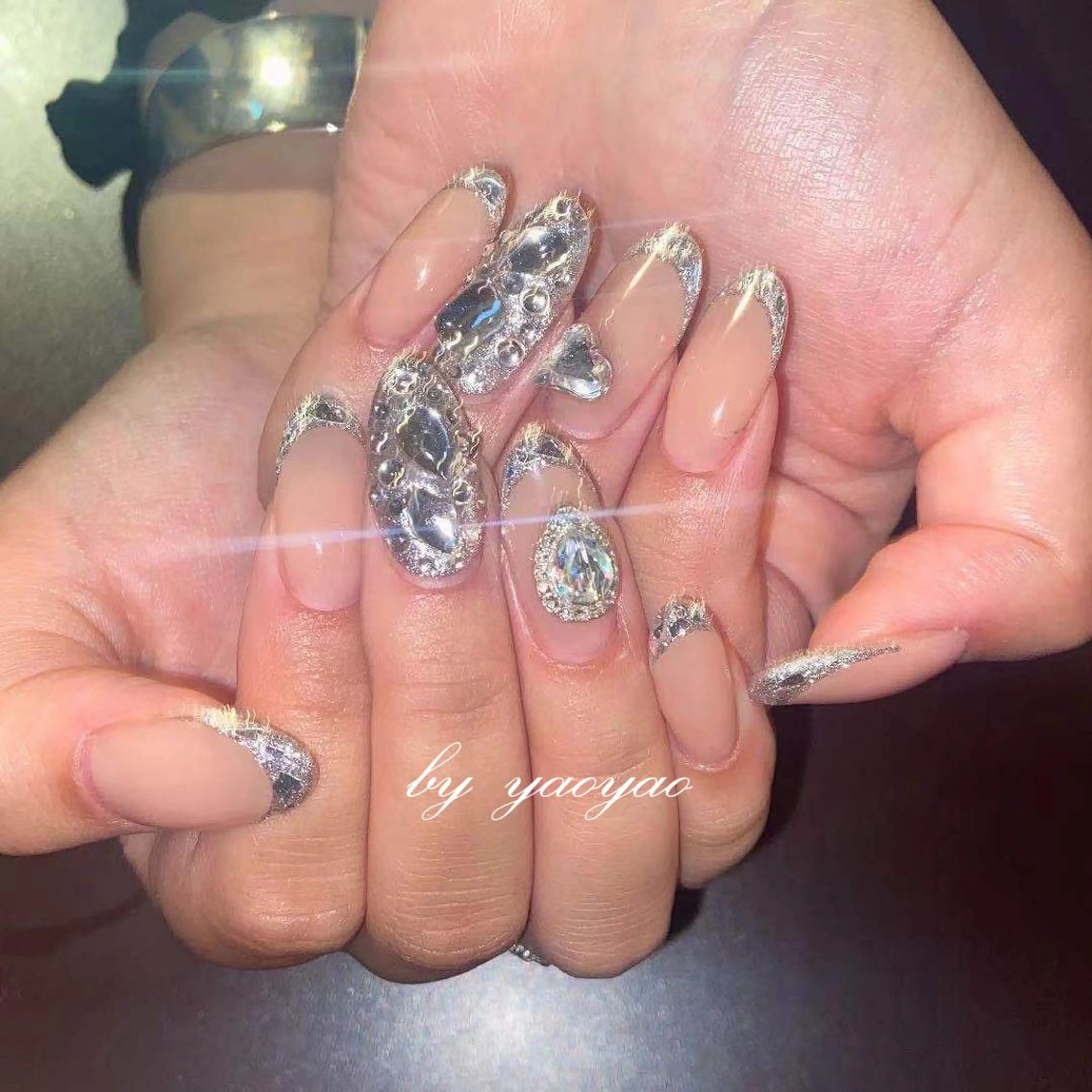 ネイル フレンチネイル ガラスフレンチ Umi nail& eyelashのネイルデザイン