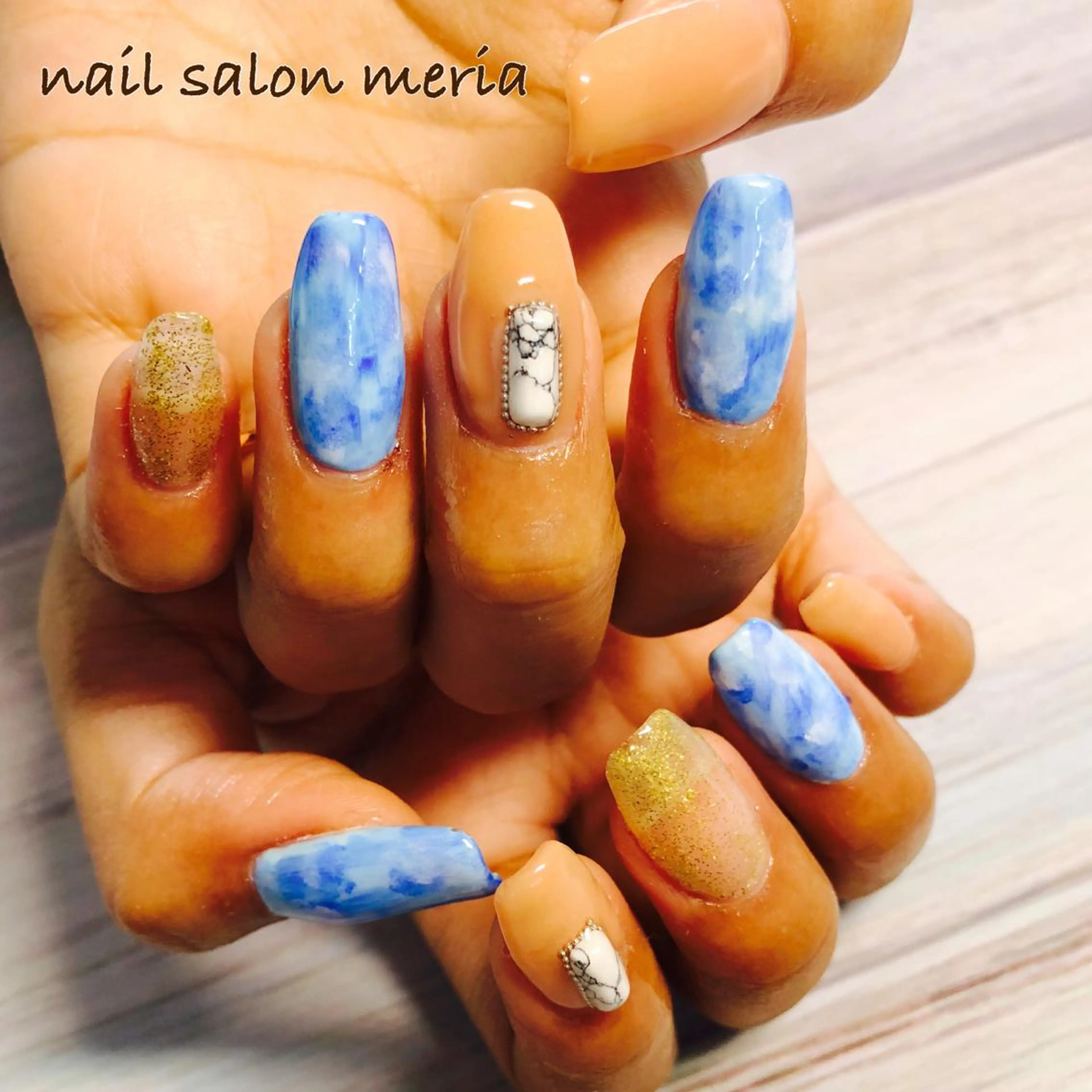 ロング ネイル ハンドネイル ビューティーサロン meriaのネイルデザイン