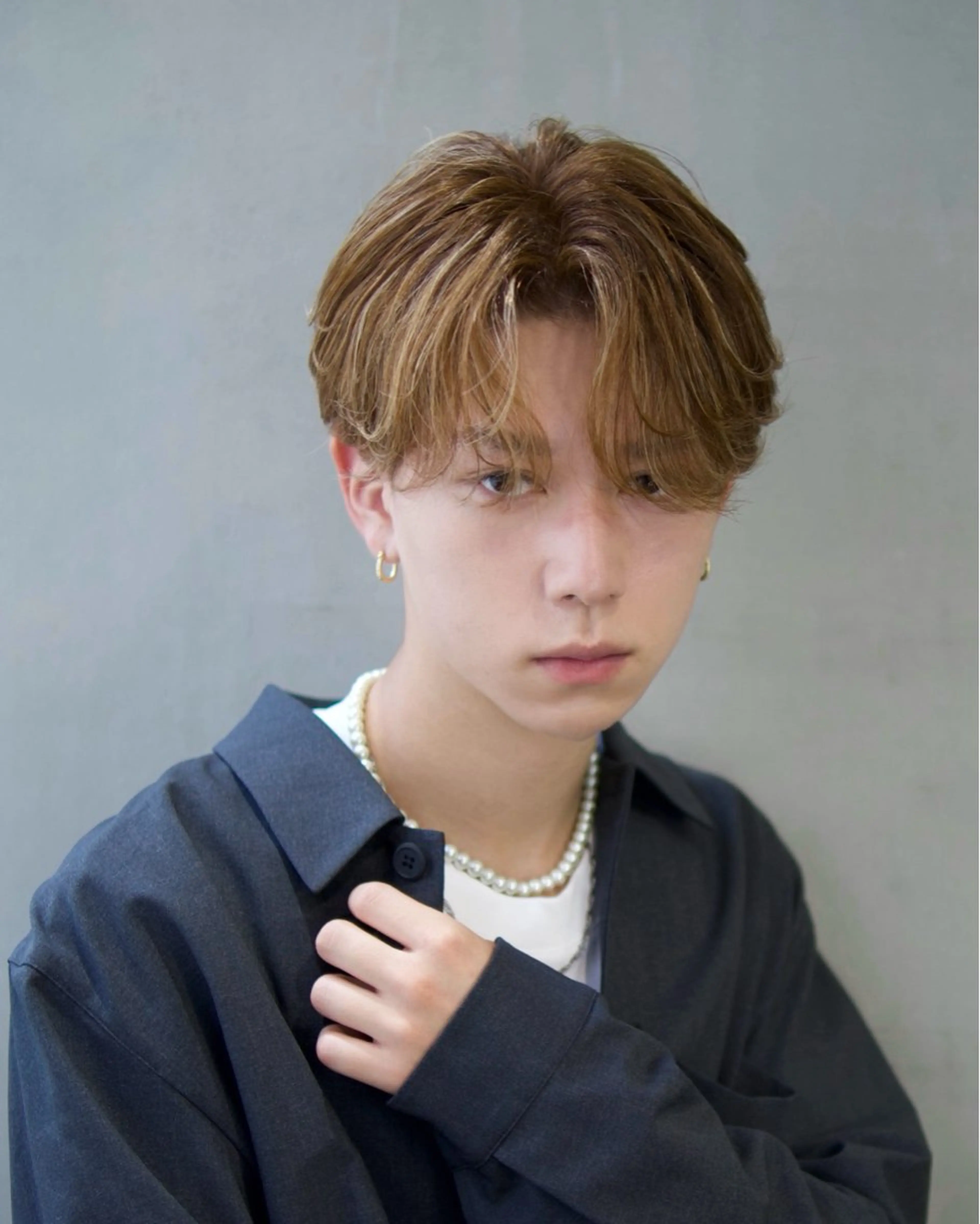 メンズ カット ヘアカラー パーマ メンズ/心斎橋 /韓流/藤本理希のヘアスタイル