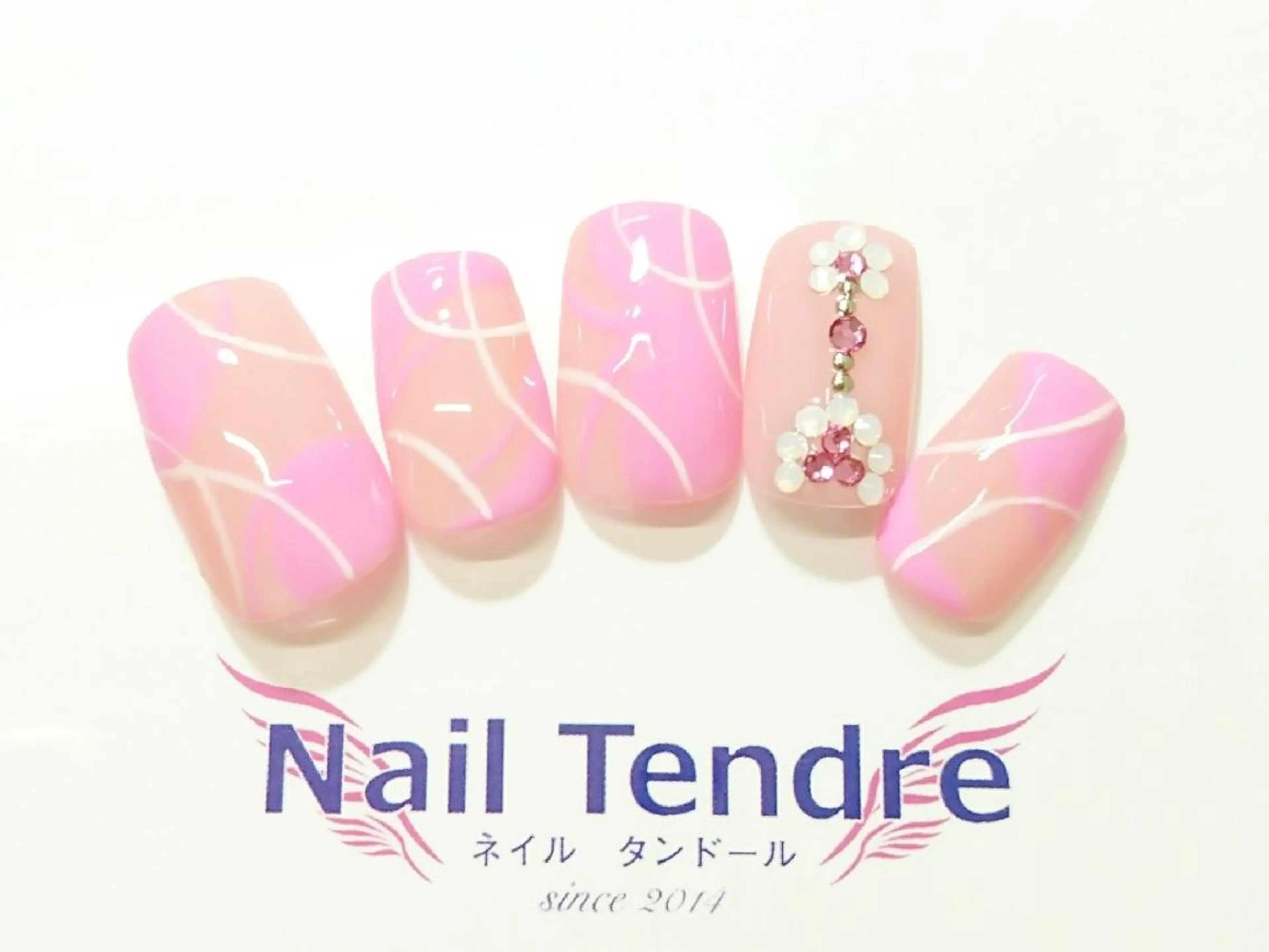 ネイル アートネイル ジェルネイル ソフトジェル ストーンネイル ハンドネイル Nail  Tendreのネイルデザイン