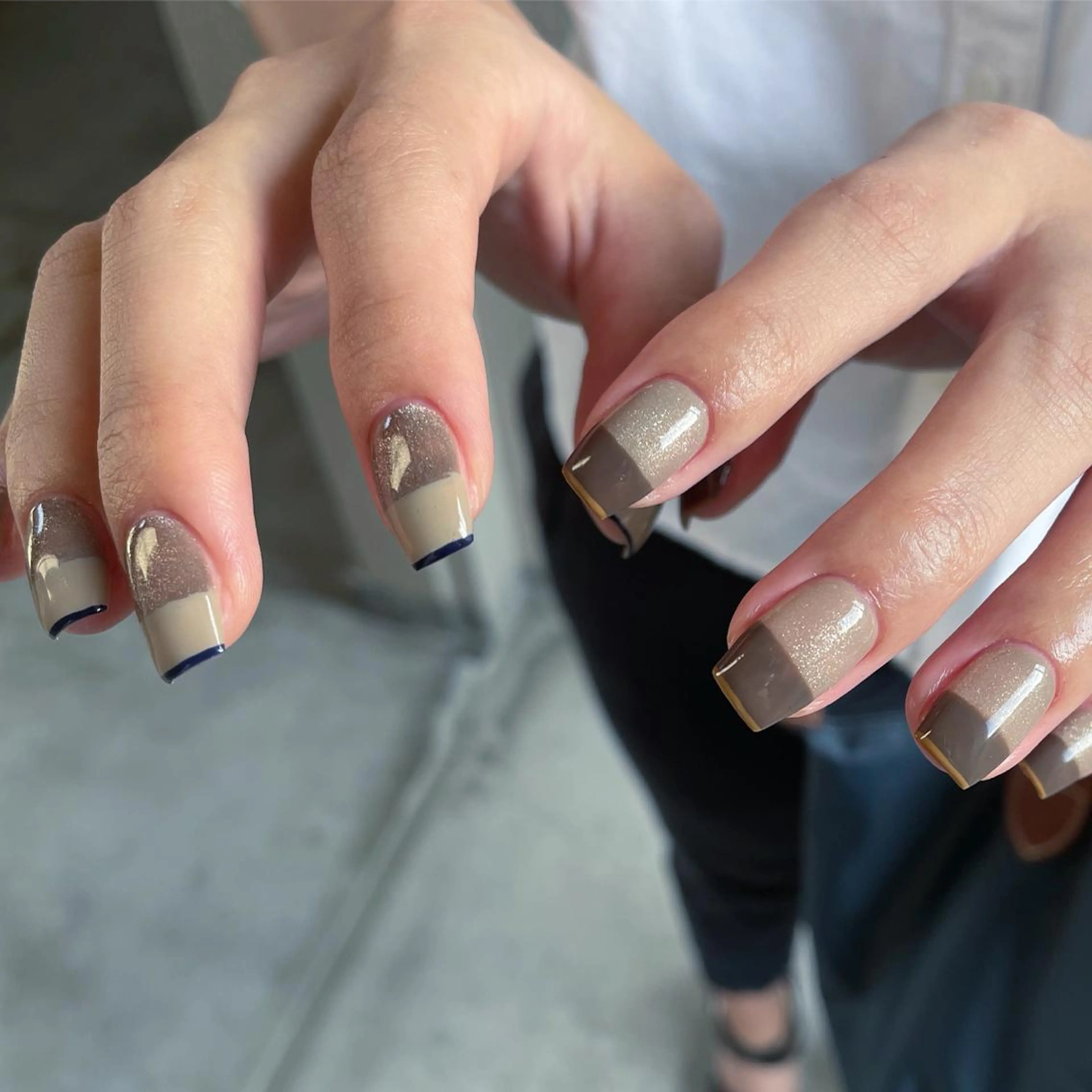 ネイル カジュアル フレンチネイル ニュアンスネイル ハンドネイル ハンドケア lylynail YUUKAのネイルデザイン