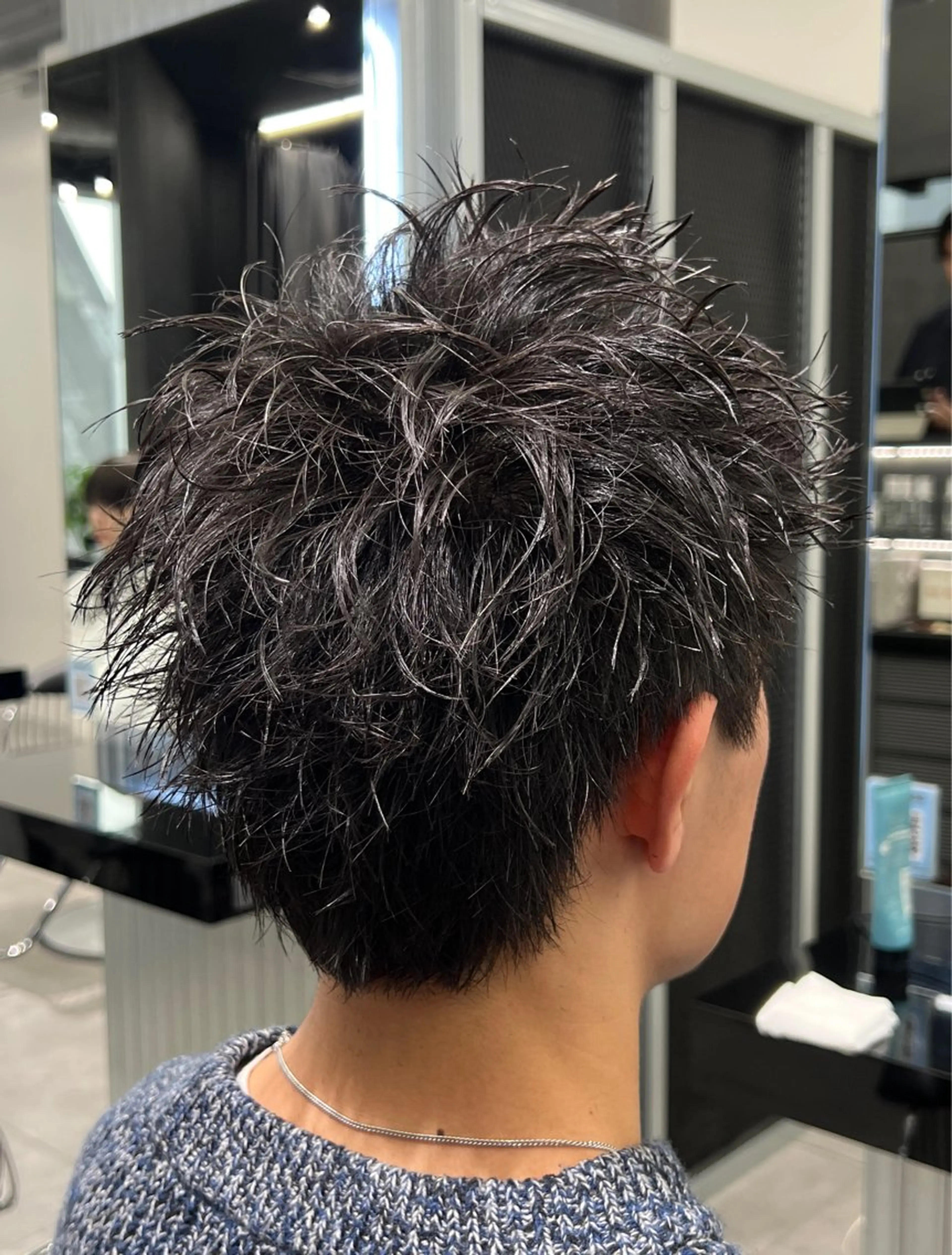 ショート パーマ スパイキーショート 長谷野真吾のヘアスタイル
