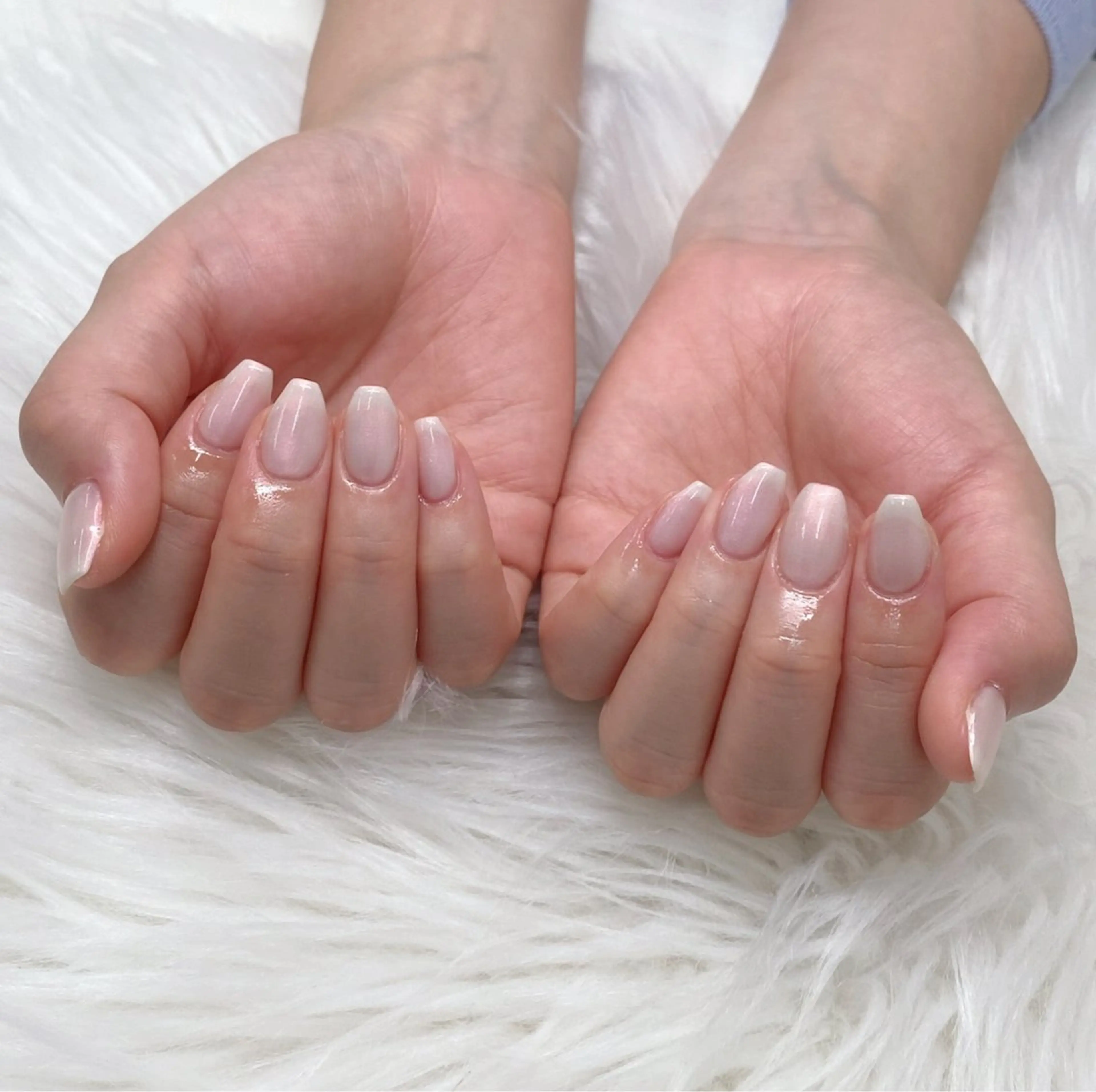 ネイル ワンカラーネイル ホワイト ハンドネイル エリクサーネイル池袋 小川のネイルデザイン