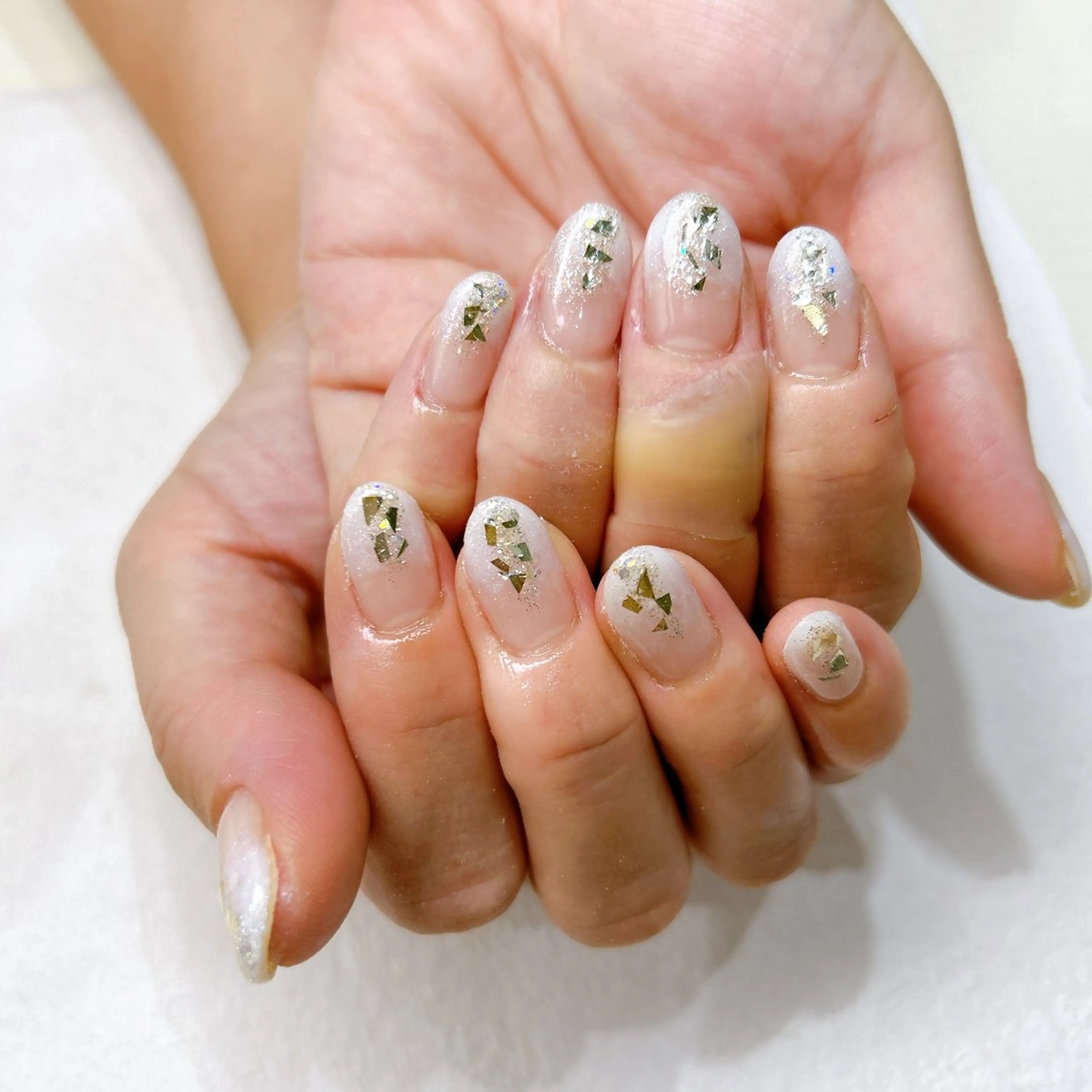 ネイル アートネイル ジェルネイル 持ち込み ニュアンスネイル パラジェル Rairia nail本八幡店のネイルデザイン