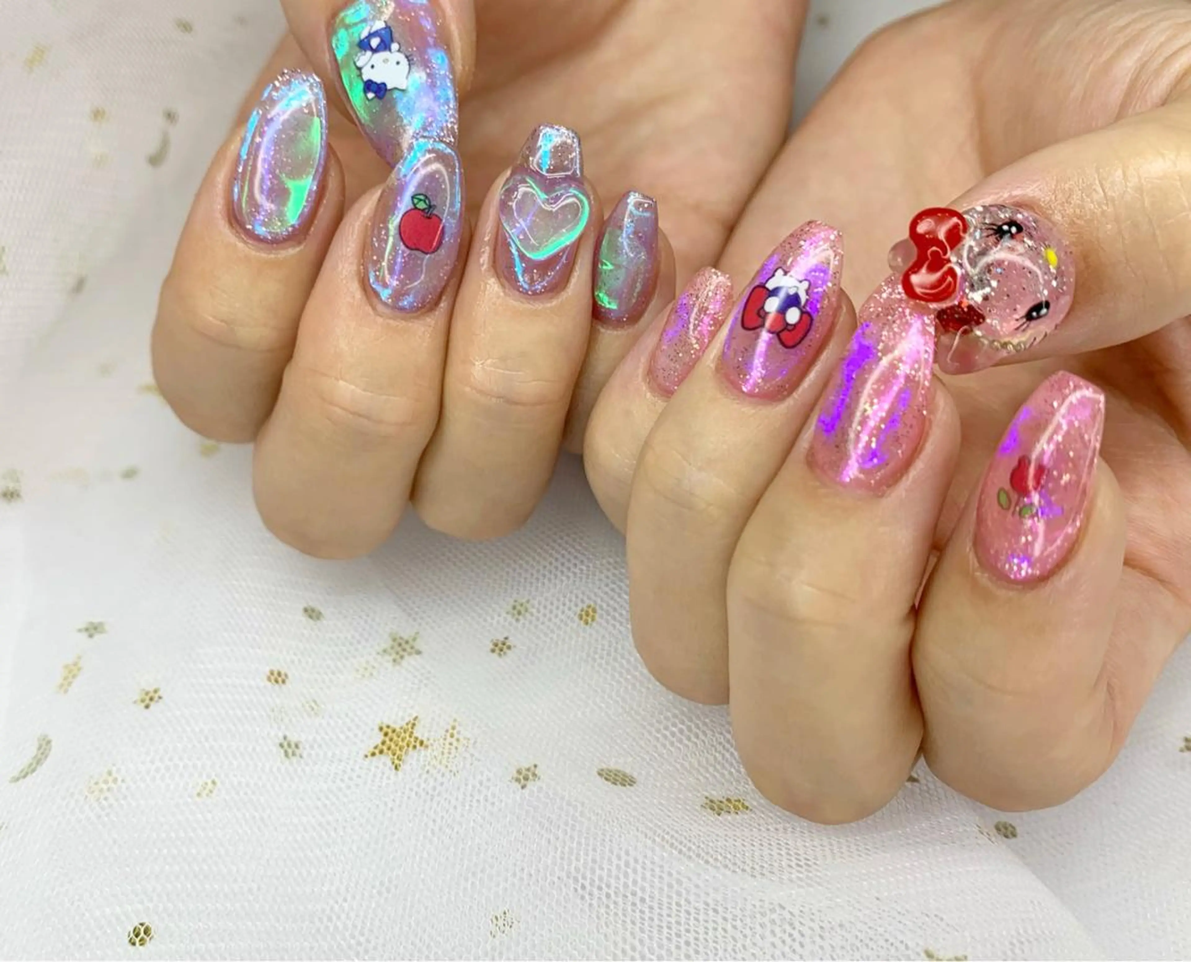 ネイル 氷ネイル・うるうるネイル ハンドネイル glow_ nailのネイルデザイン