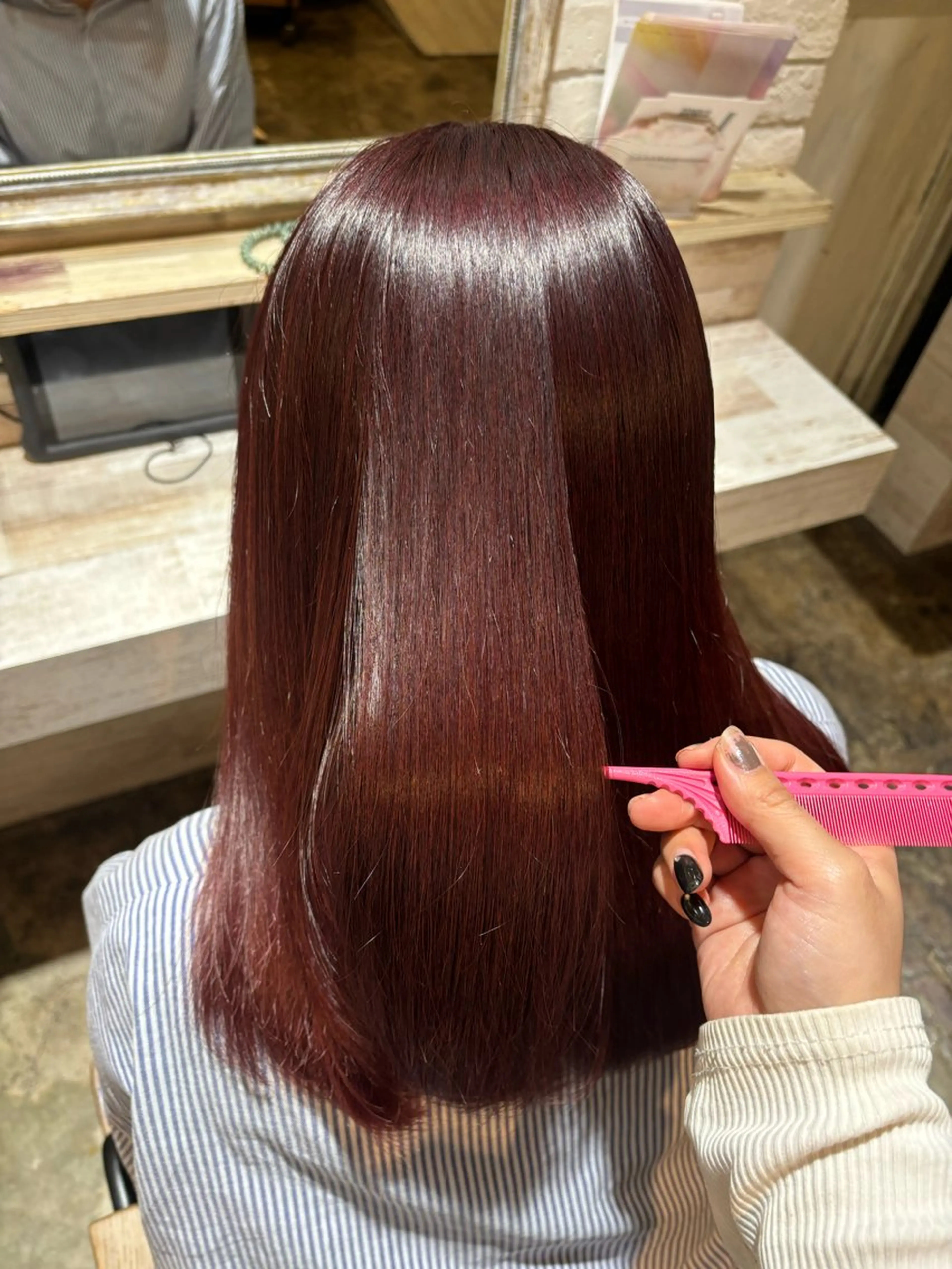 ロング カラー ヘアカラー ハイトーン/韓国風/ 艶髪/吉祥寺のヘアスタイル