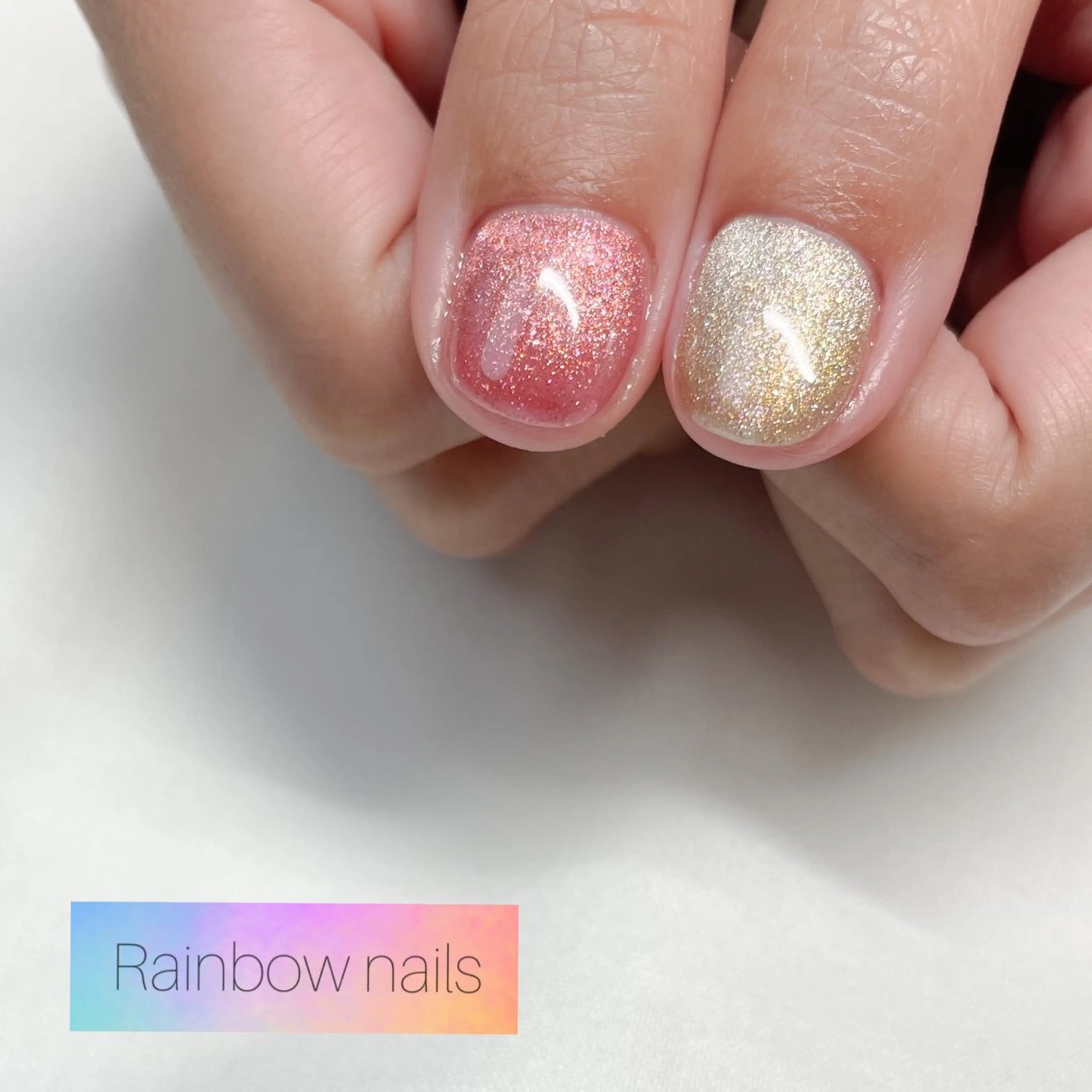 ネイル Rainbow nailsくろちゃんのネイルデザイン