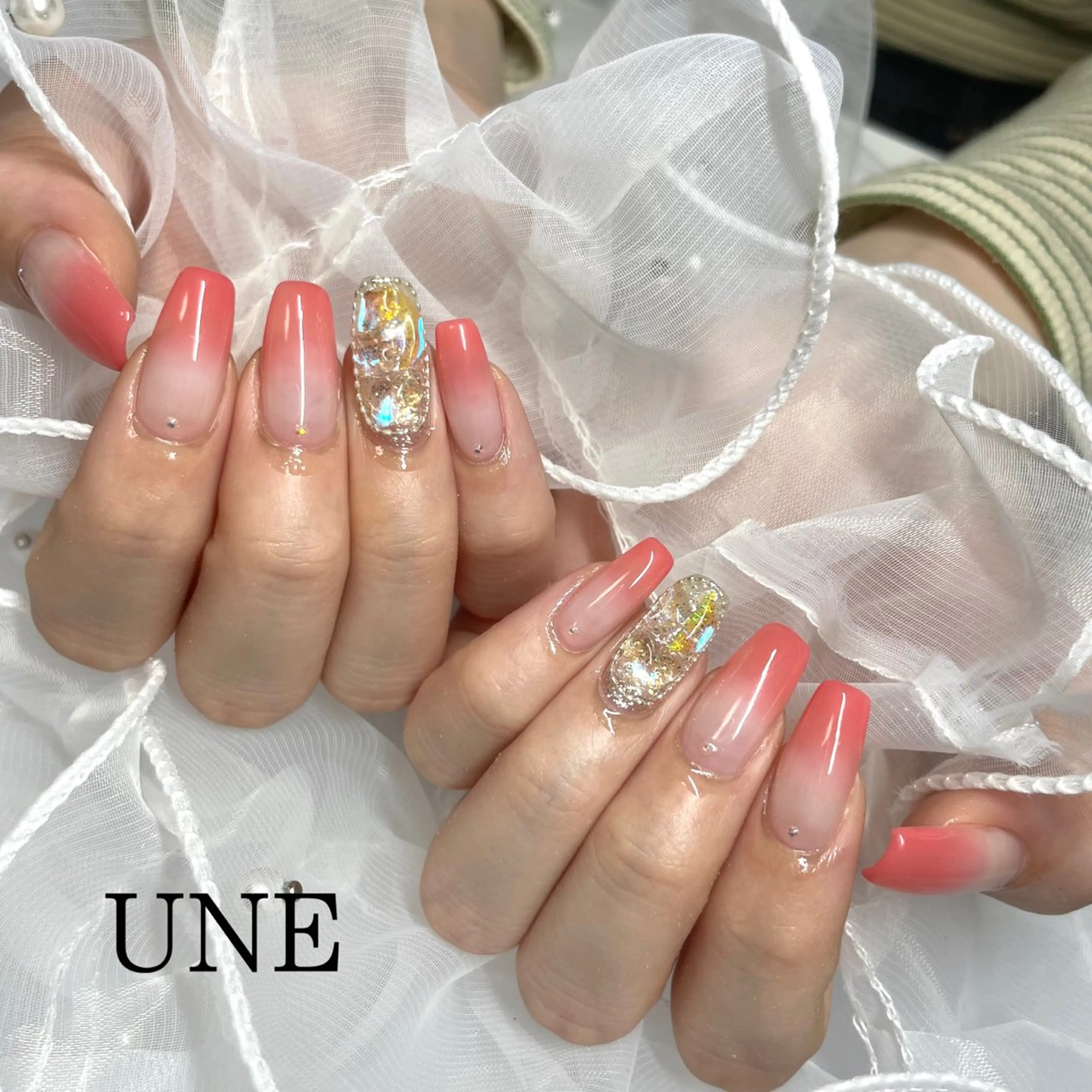 ミディアム UNE.【ユヌ】 Jr.NANAのネイルデザイン