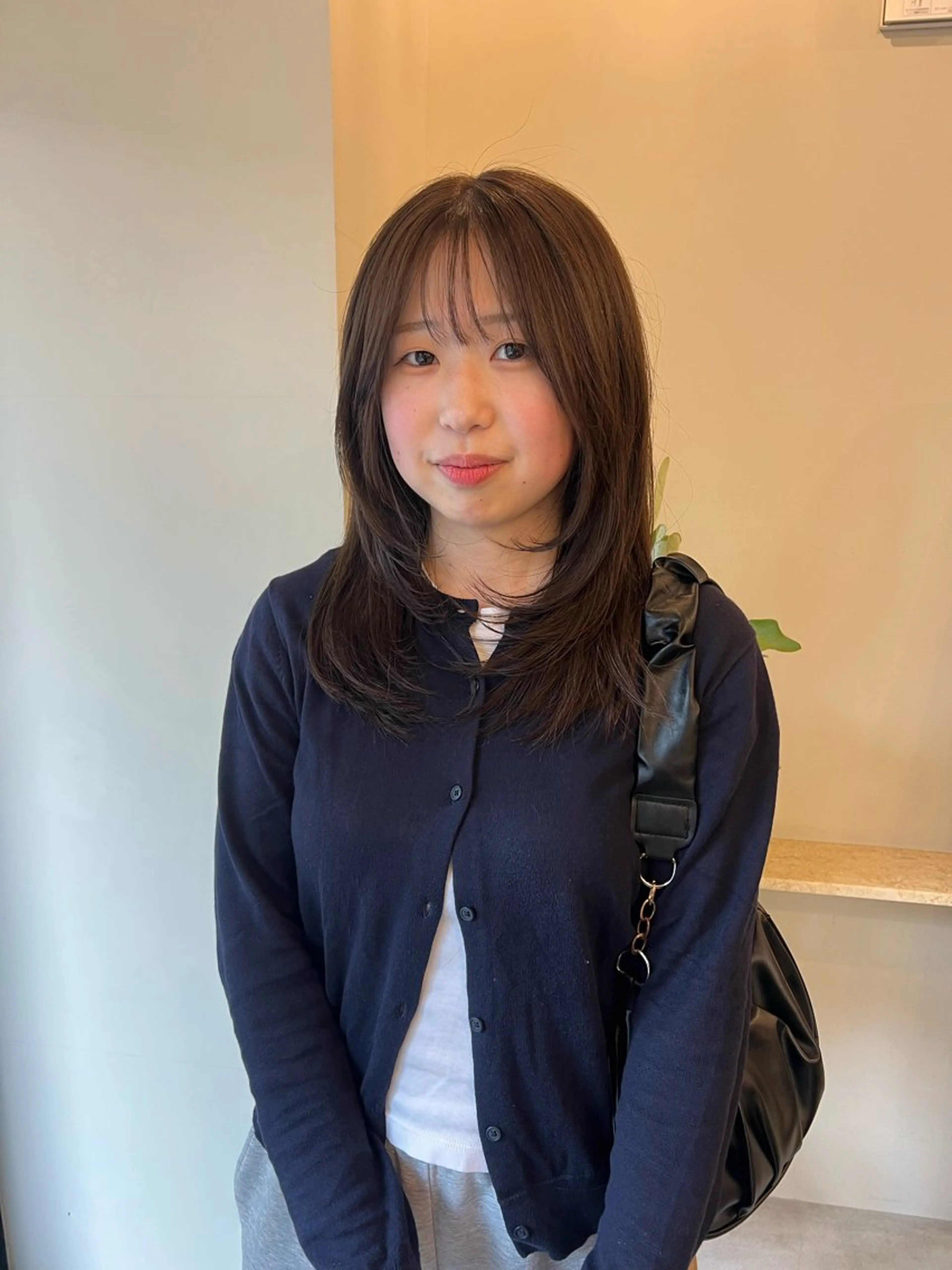 ミディアム カット ヘアカラー トリートメント rin/薬院 /ボブ艶カラーのヘアスタイル