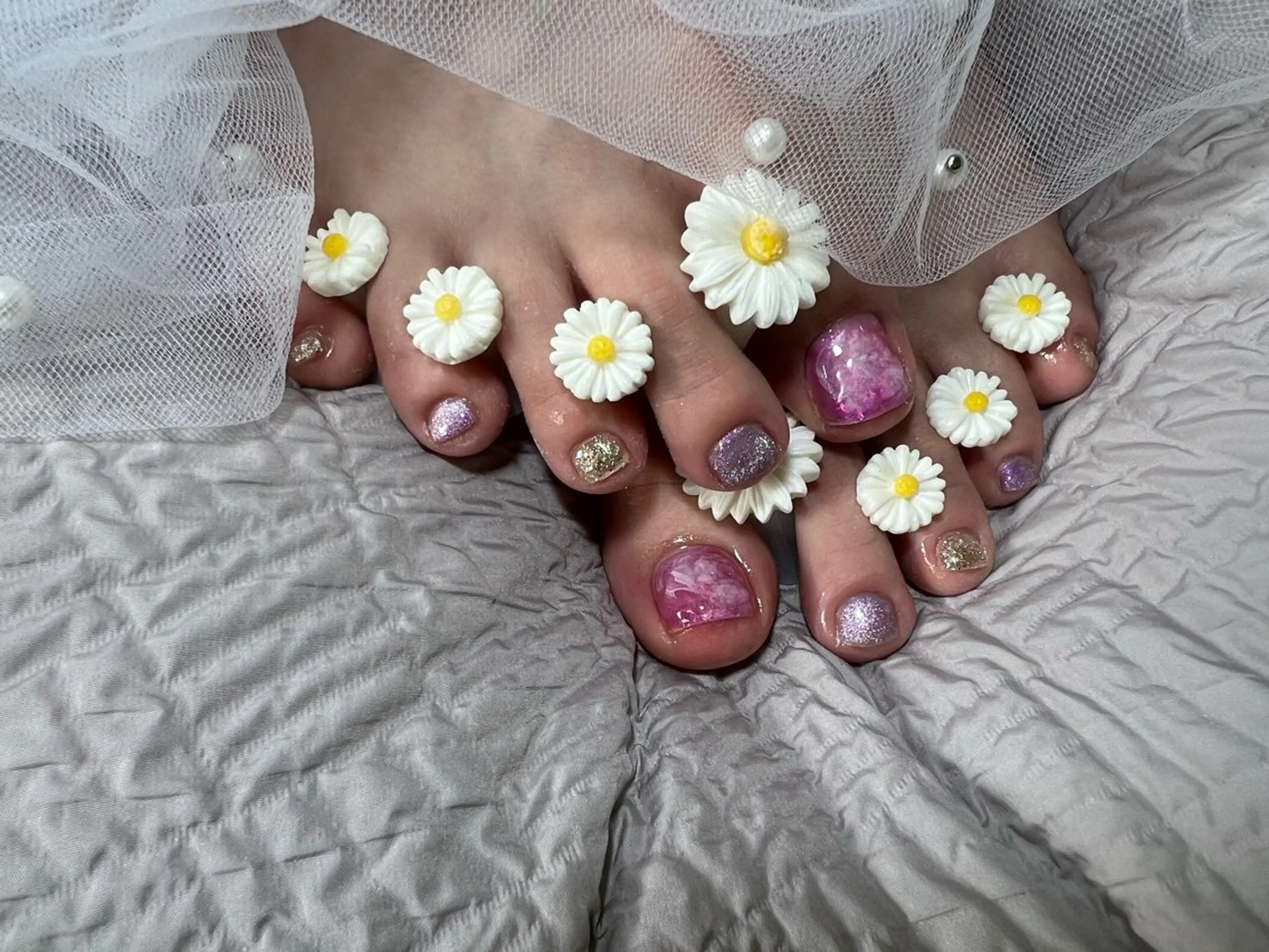 ネイル ニュアンスネイル フットネイル Ruana Nailのネイルデザイン