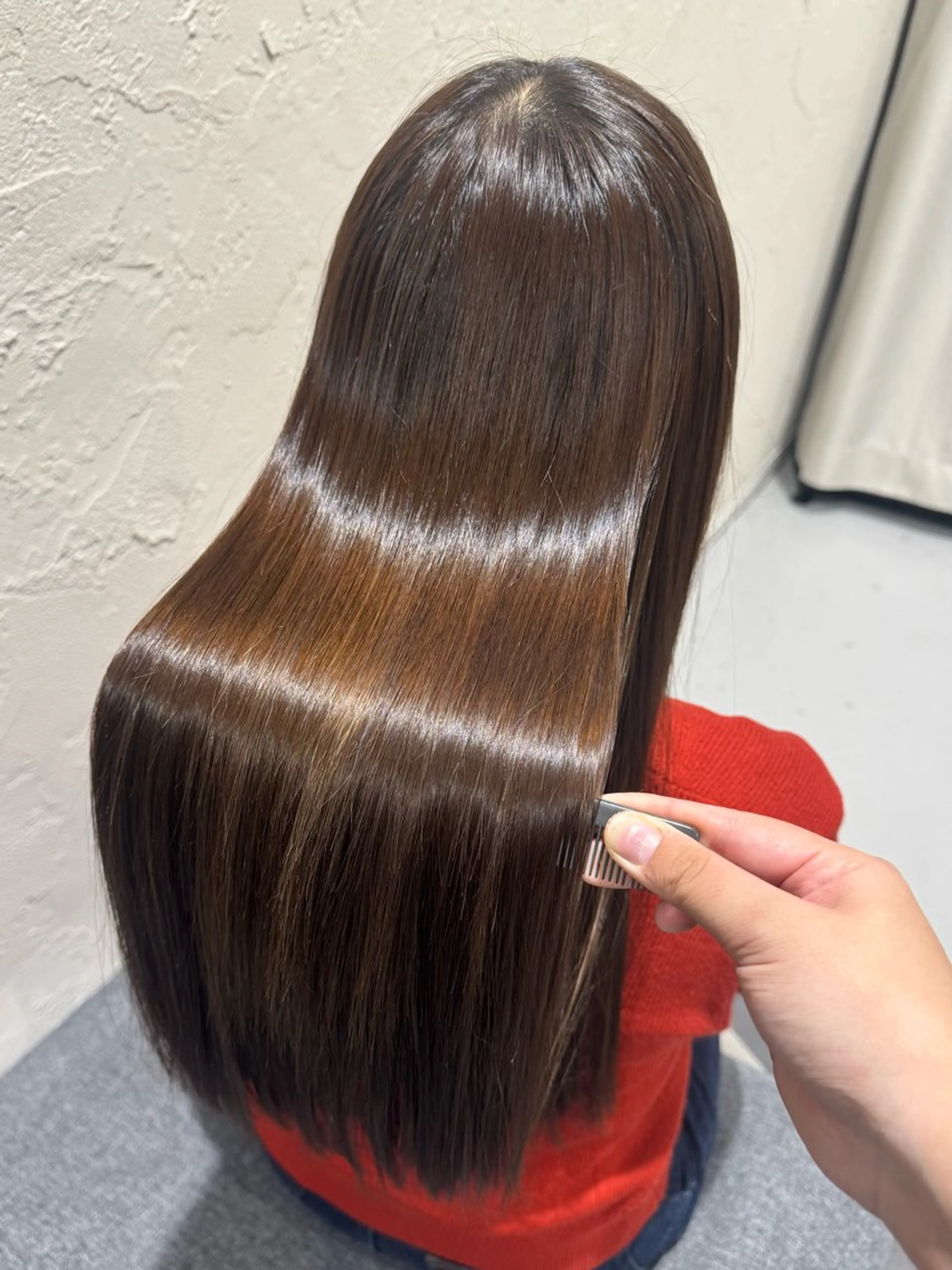 ロング 縮毛矯正 トリートメント 池戸 梨衣のヘアスタイル