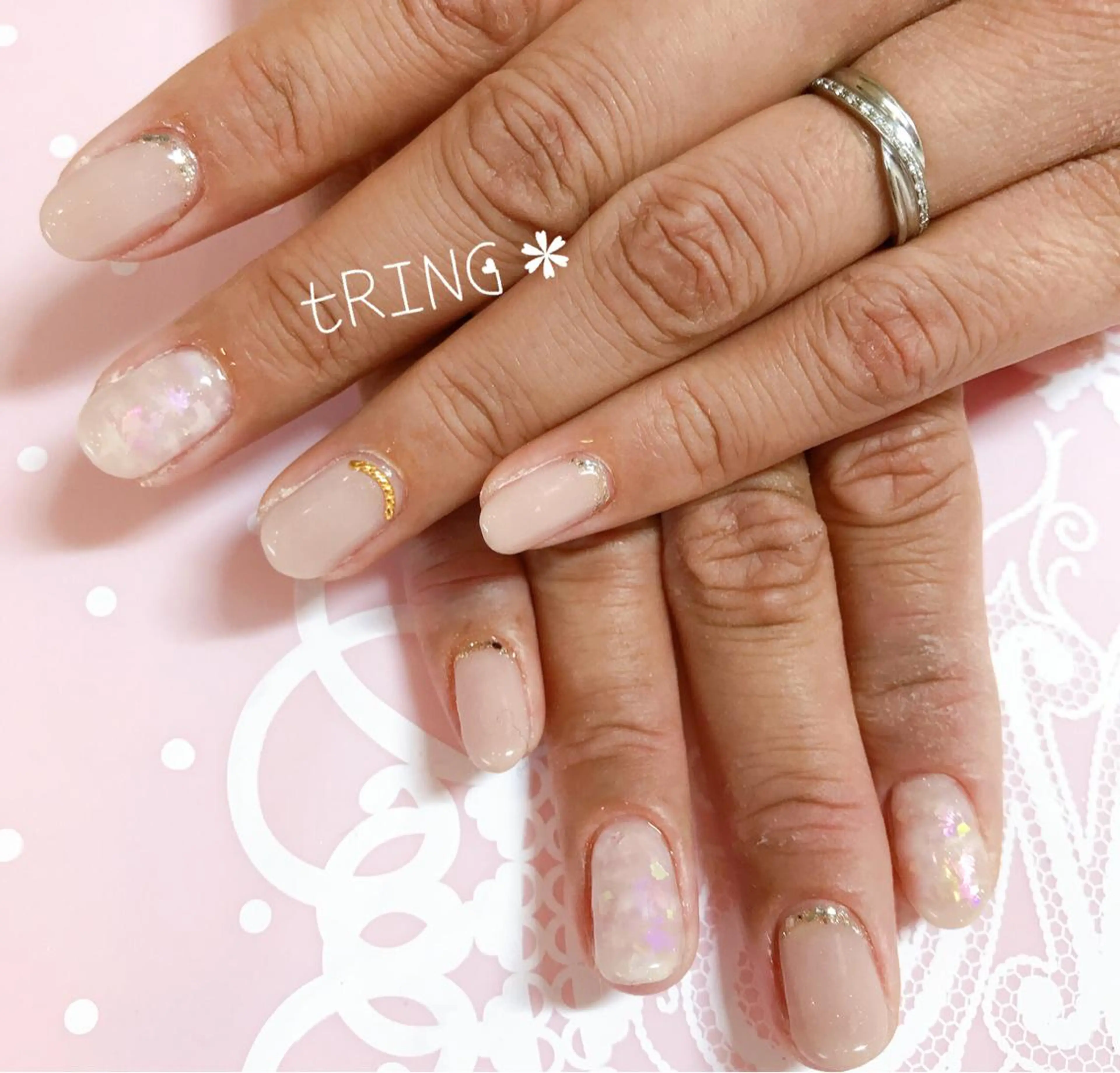 ネイル 持ち込み ハンドネイル tRING＊ しいの木台のネイルデザイン