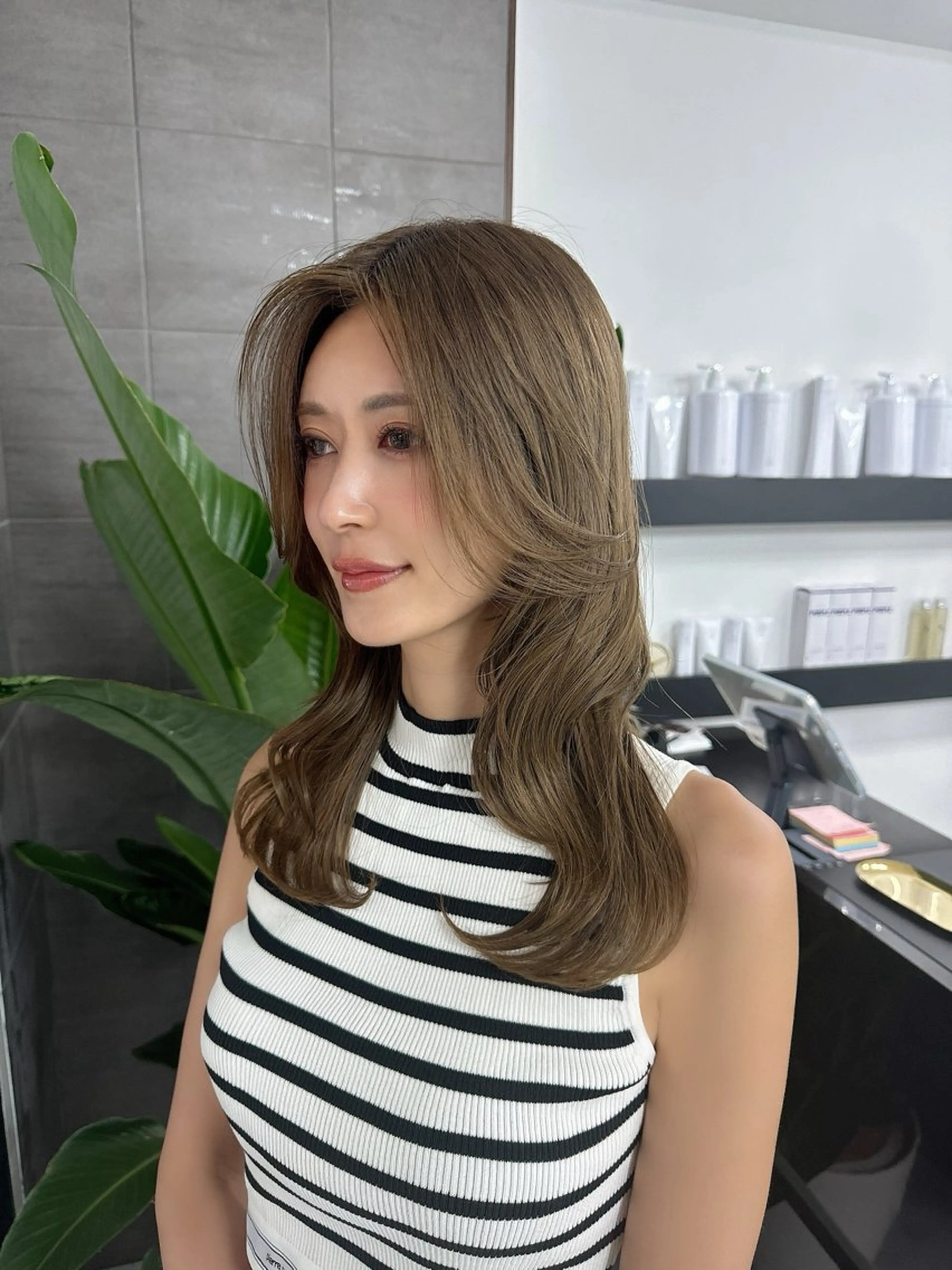 前髪カット+リタッチカラー+トリートメントの写真