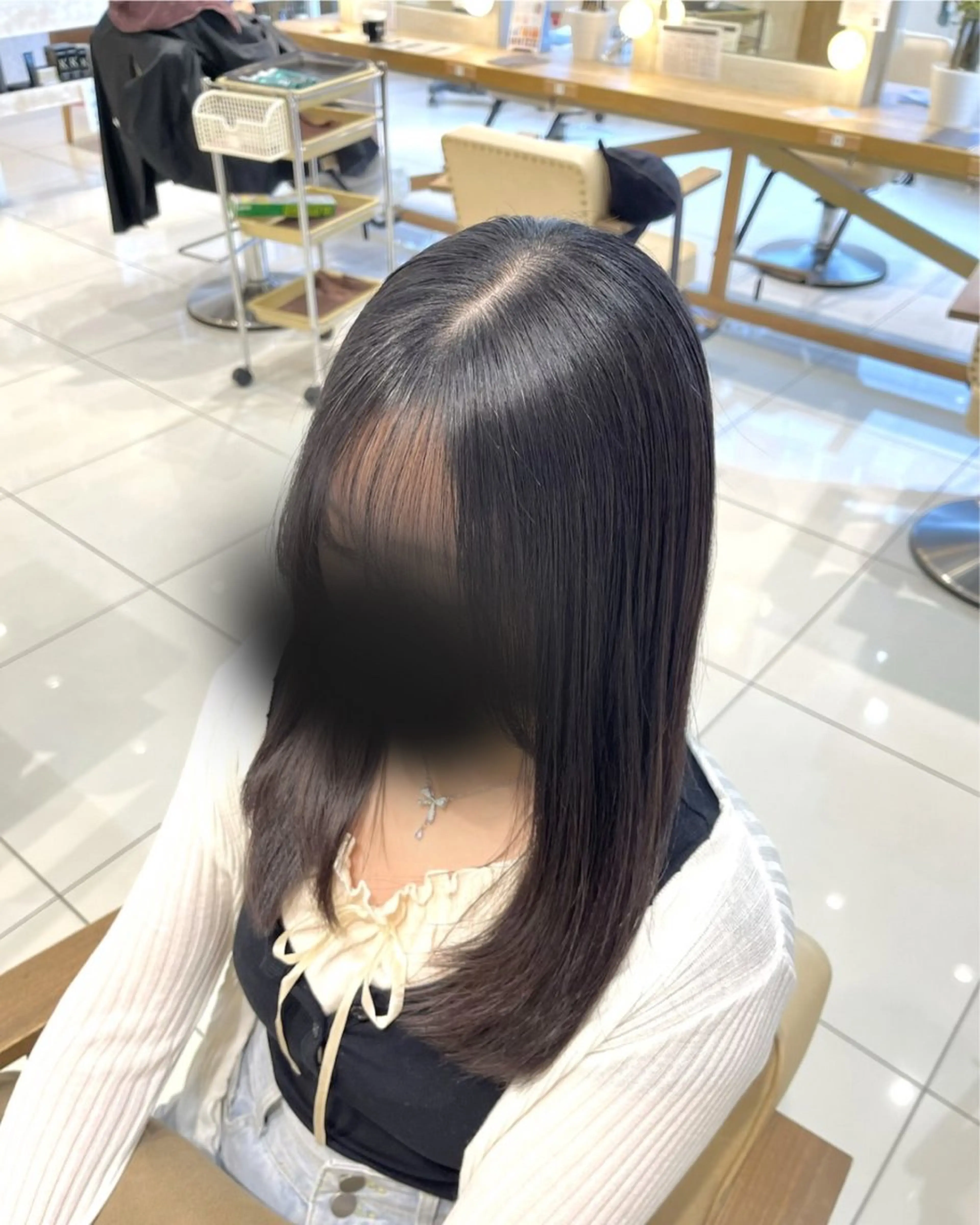 前髪縮毛矯正➕️コアミー3ステップトリートメントの写真