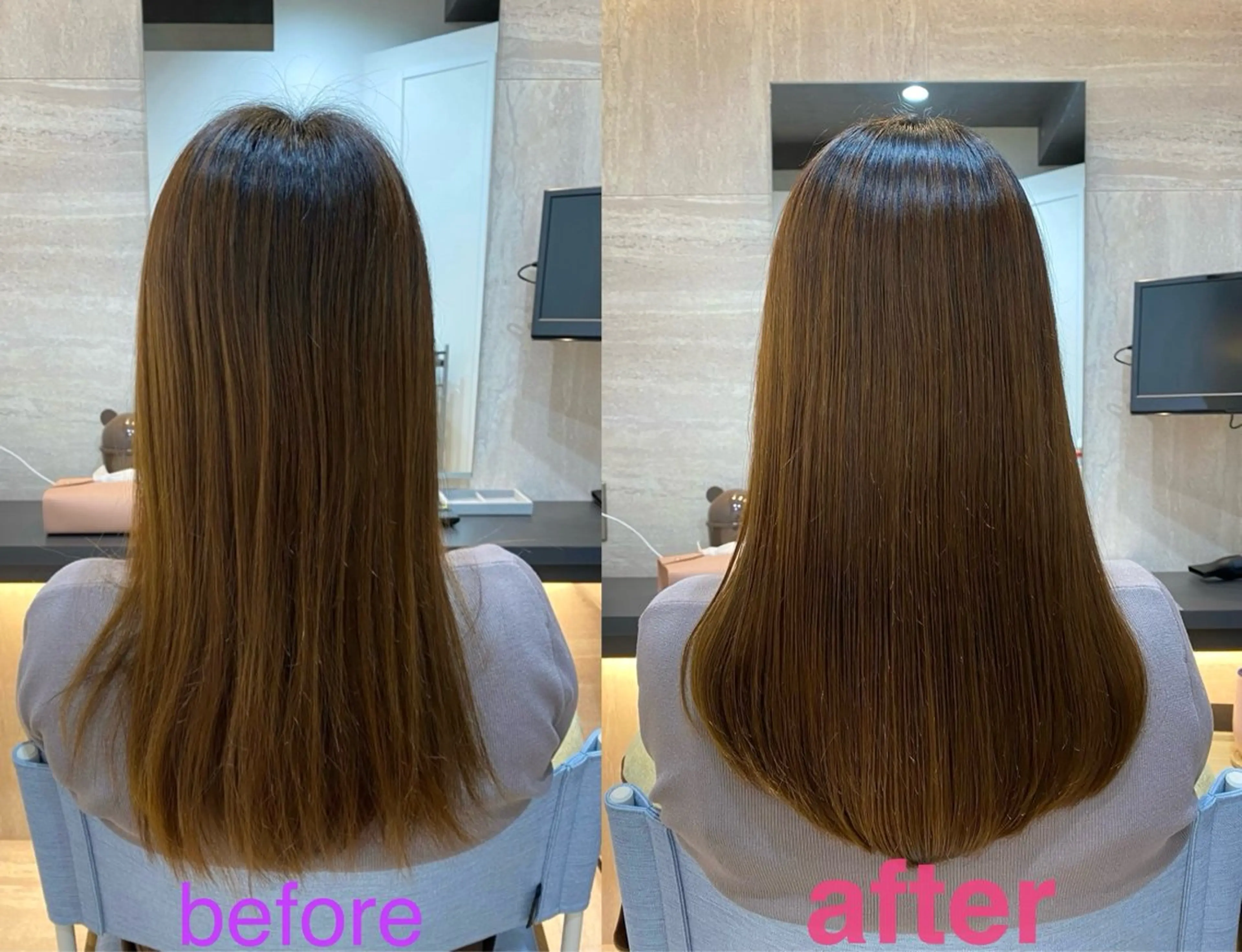 セミロング 縮毛矯正 ディアーズ さくらのヘアスタイル