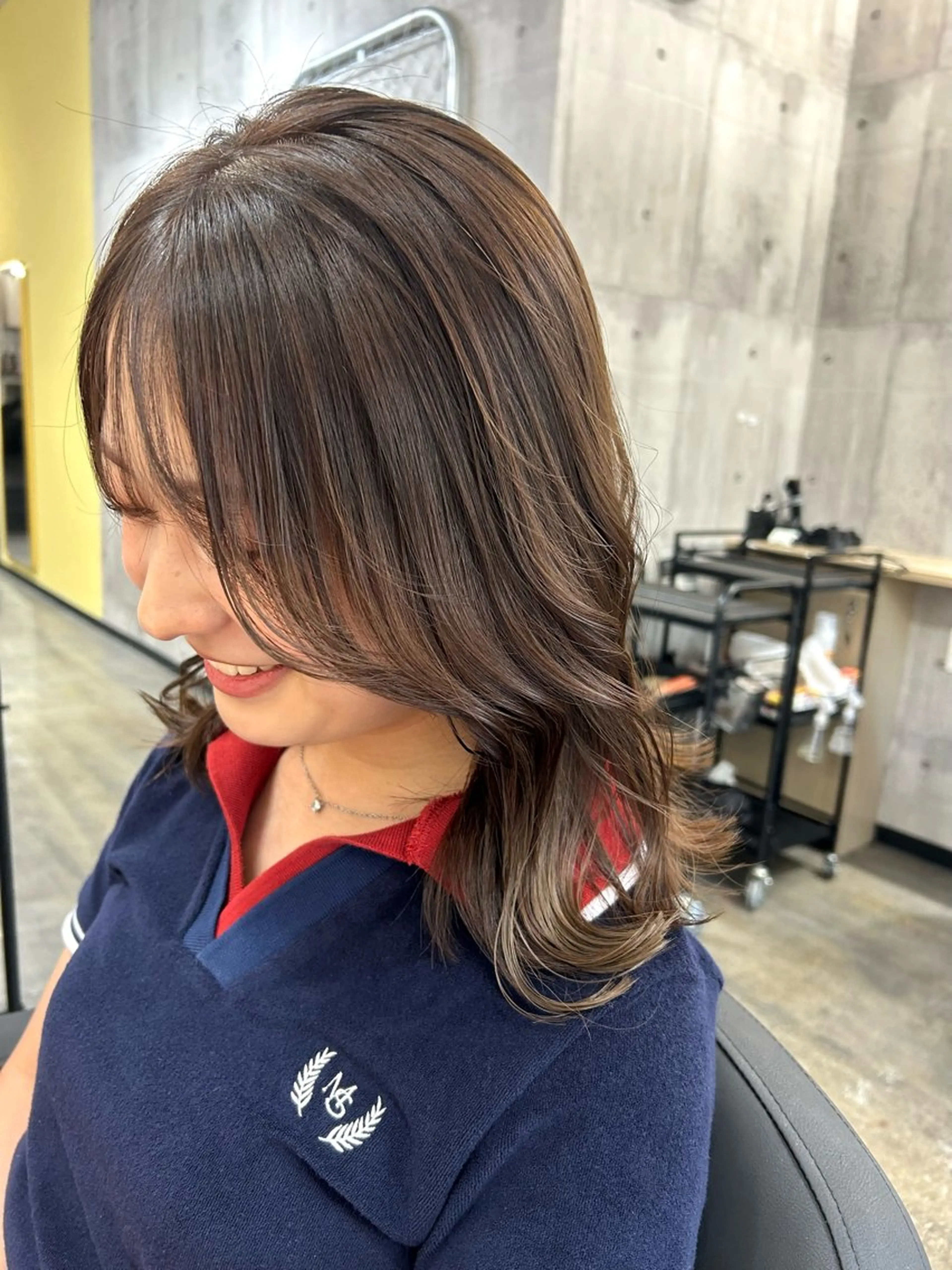 ミディアム sunny side 大名　りょう👸🏼のヘアスタイル