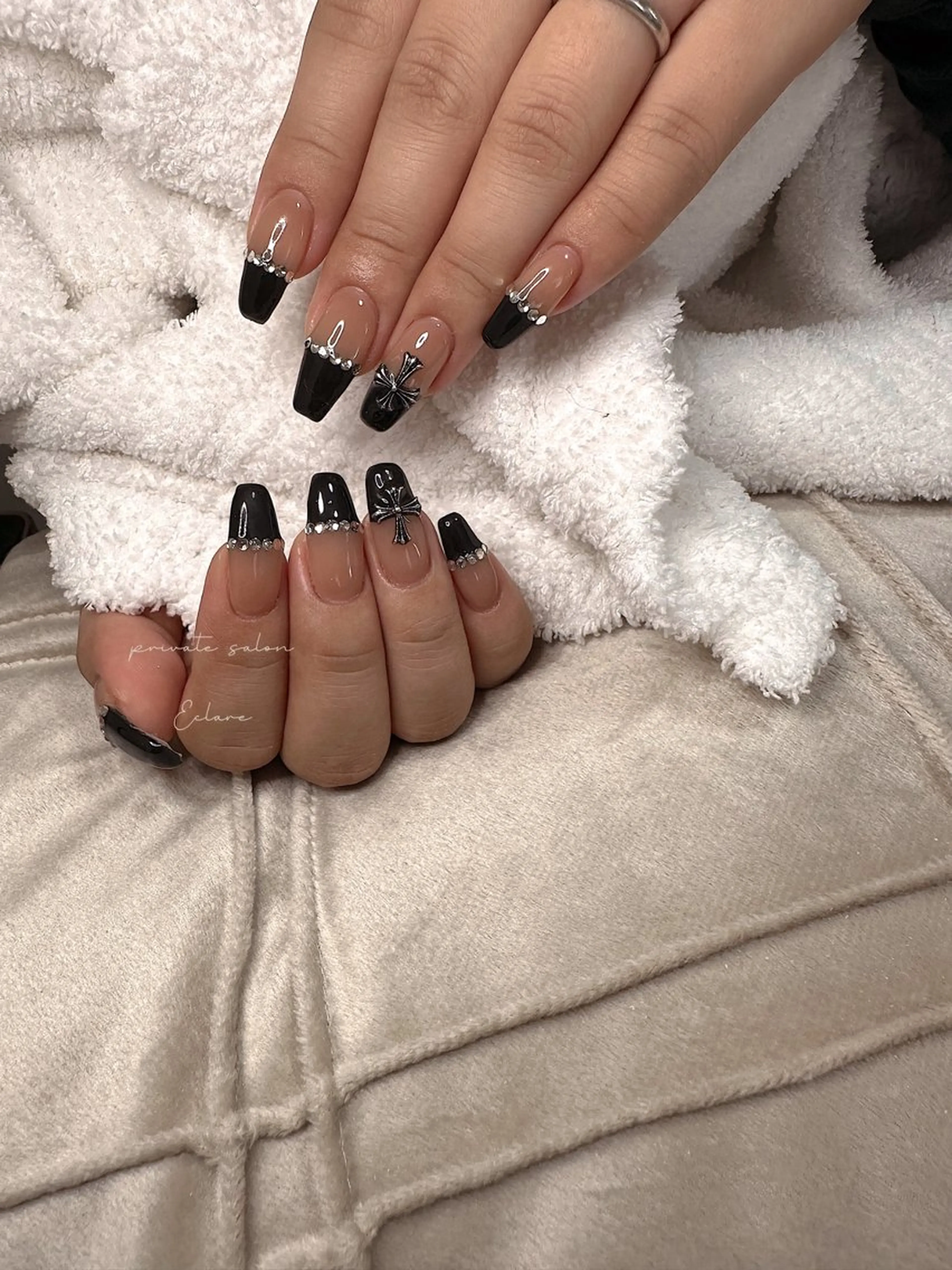 ネイル グラデーション ハート 韓国ネイル マグネットネイル ニュアンスネイル Nail Salon ECLAREのネイルデザイン