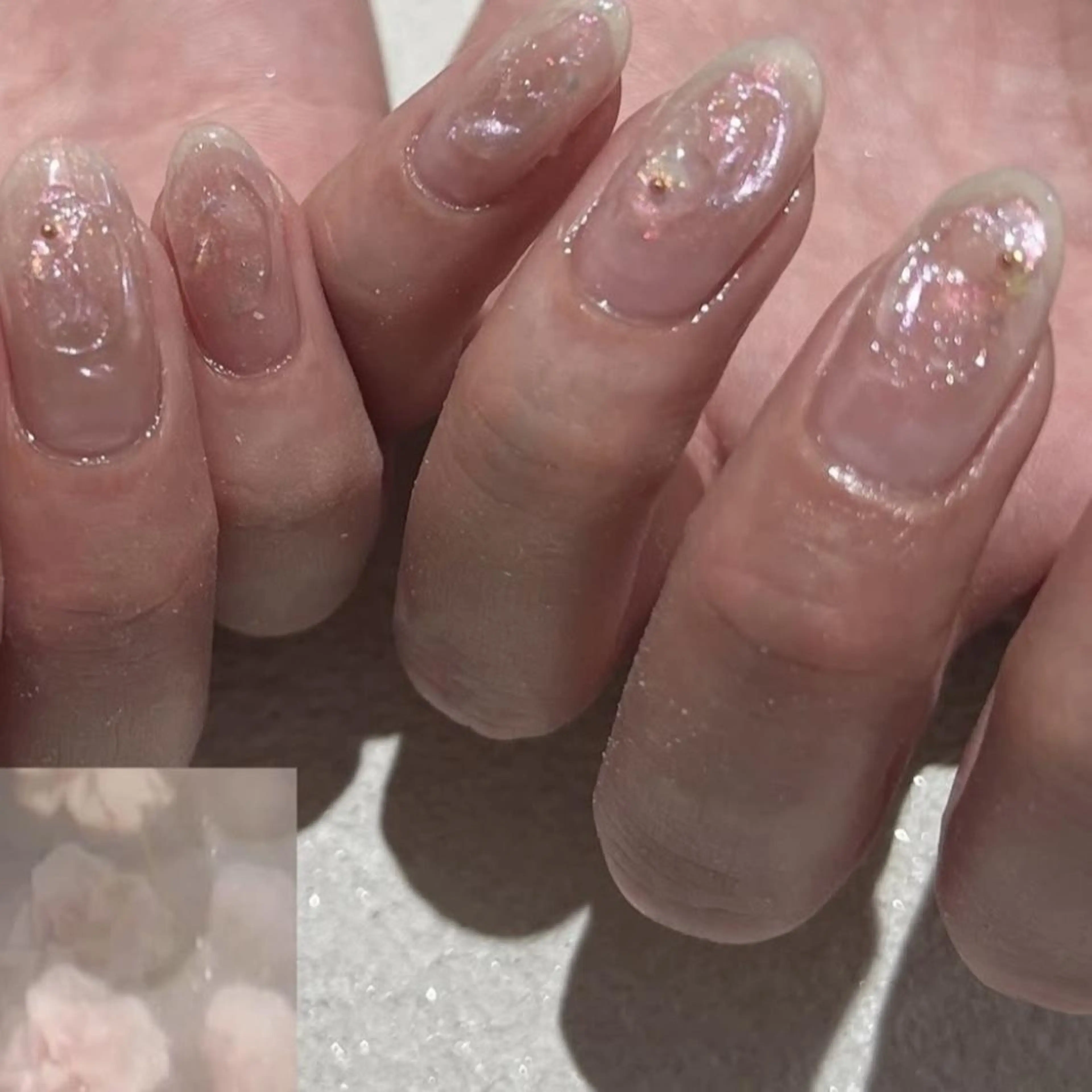 ネイル チークネイル 韓国ネイル ニュアンスネイル 春ネイル ハンドネイル nagatsuka rikoのネイルデザイン