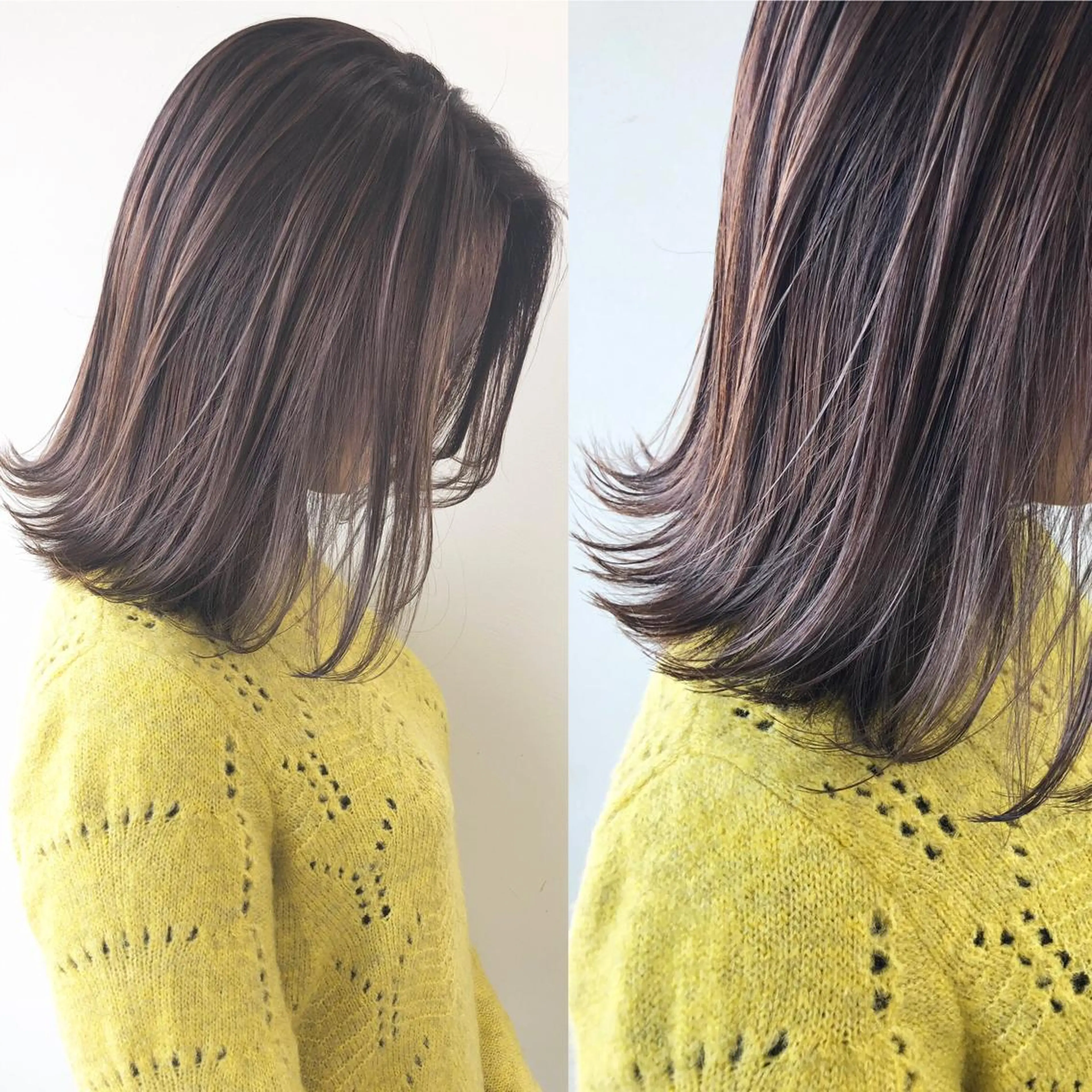 ミディアム ハイライト 小澤大輔 YOLO hairのヘアスタイル