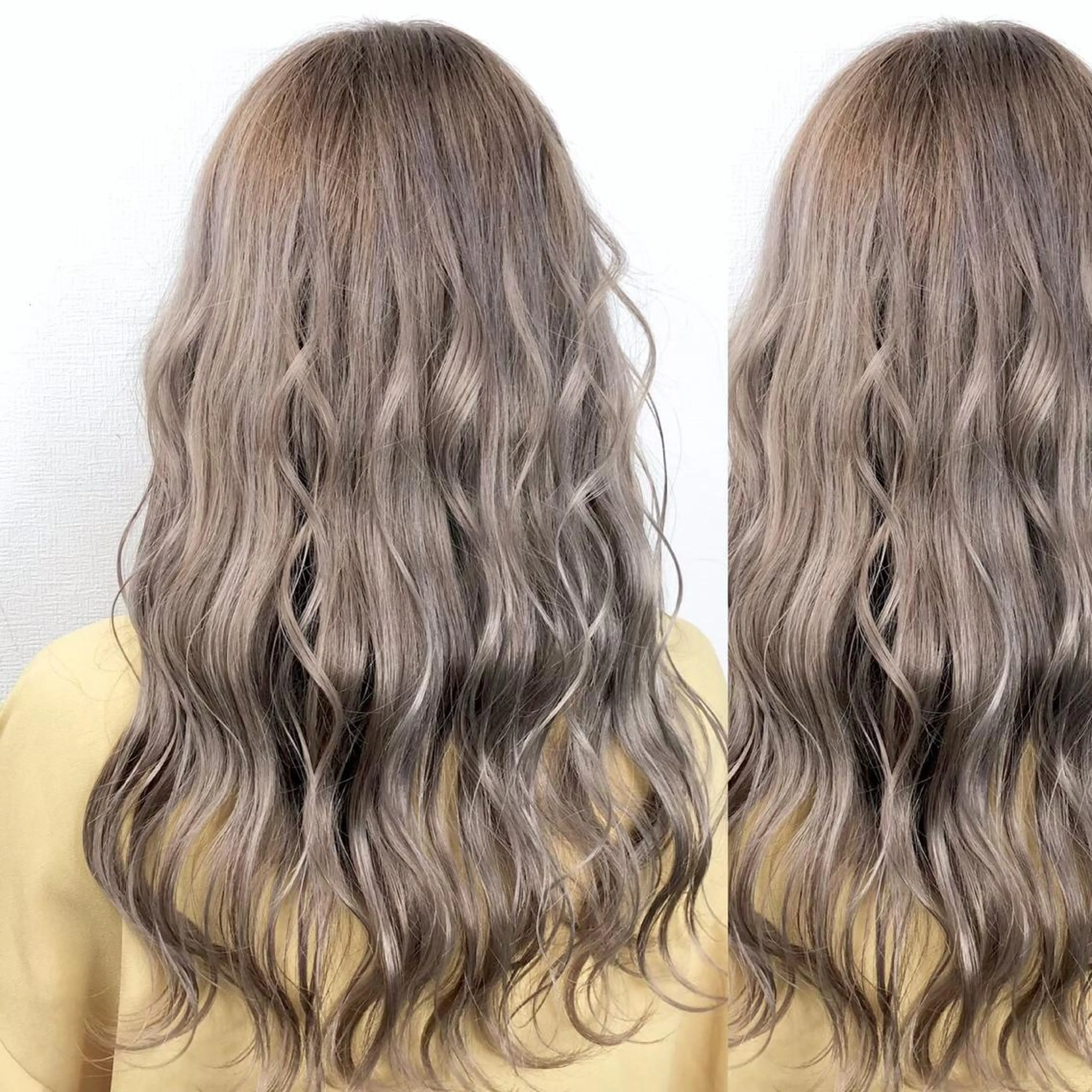 ミディアム カラー カット トリートメント JuNブリーチに 縮毛矯正するプロのヘアスタイル