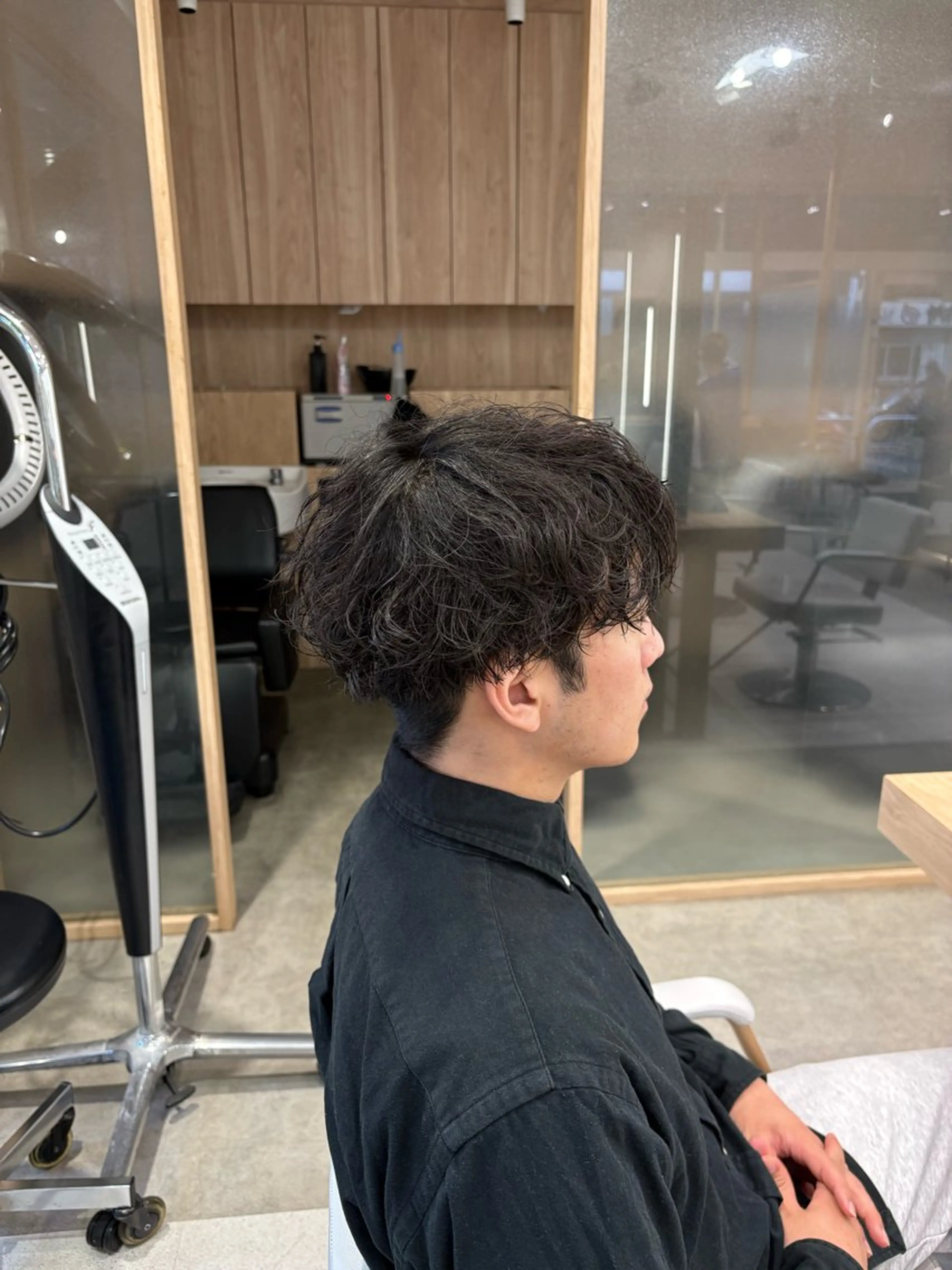 パーマ メンズ 縮毛矯正& 透明感カラー✨レオのヘアスタイル