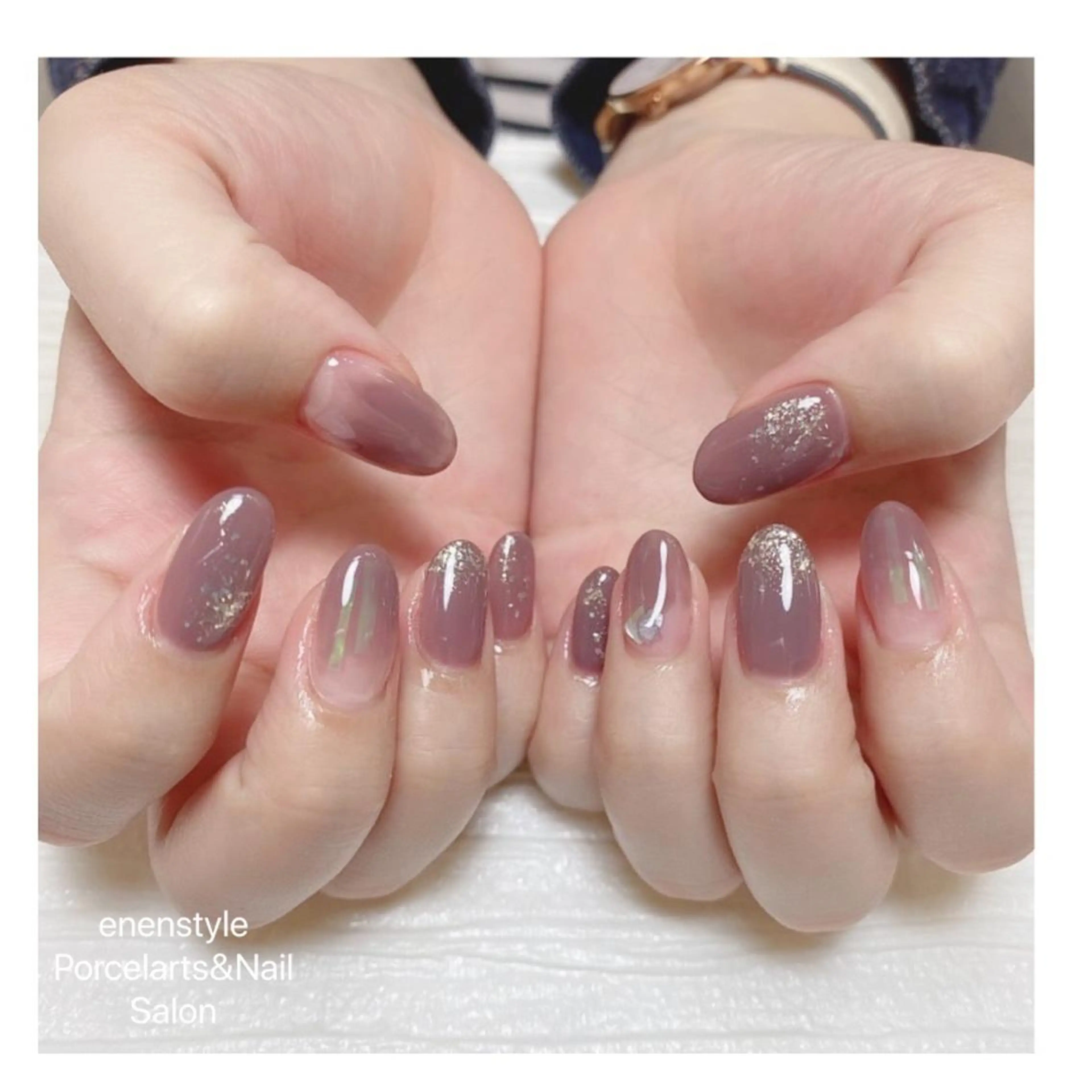 ミディアム ネイル ハンドネイル 👑enen style👑のネイルデザイン