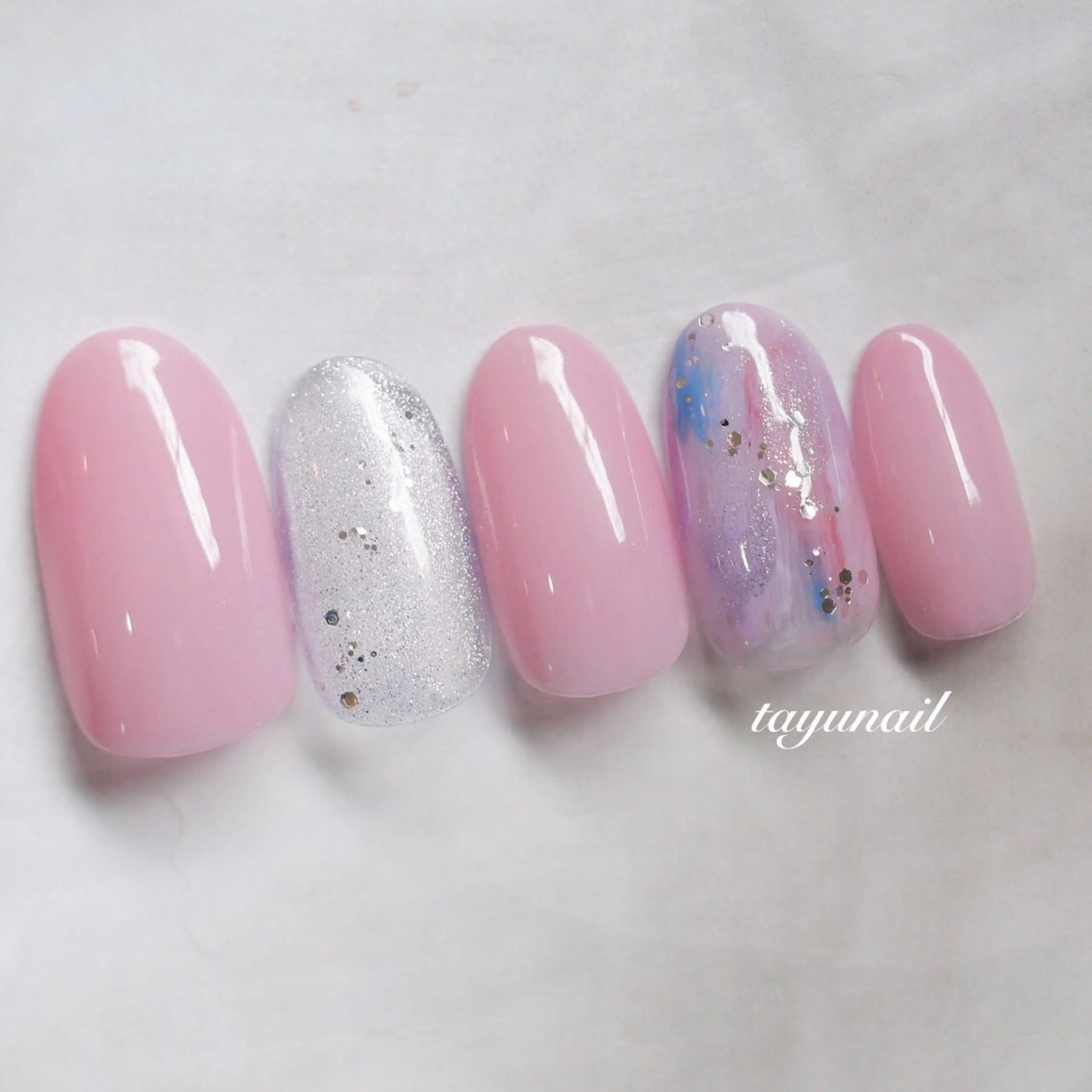 ネイル アートネイル ジェルネイル パラジェル 夏ネイル ハンドネイル ネイルサロン 【たゆnail】のネイルデザイン
