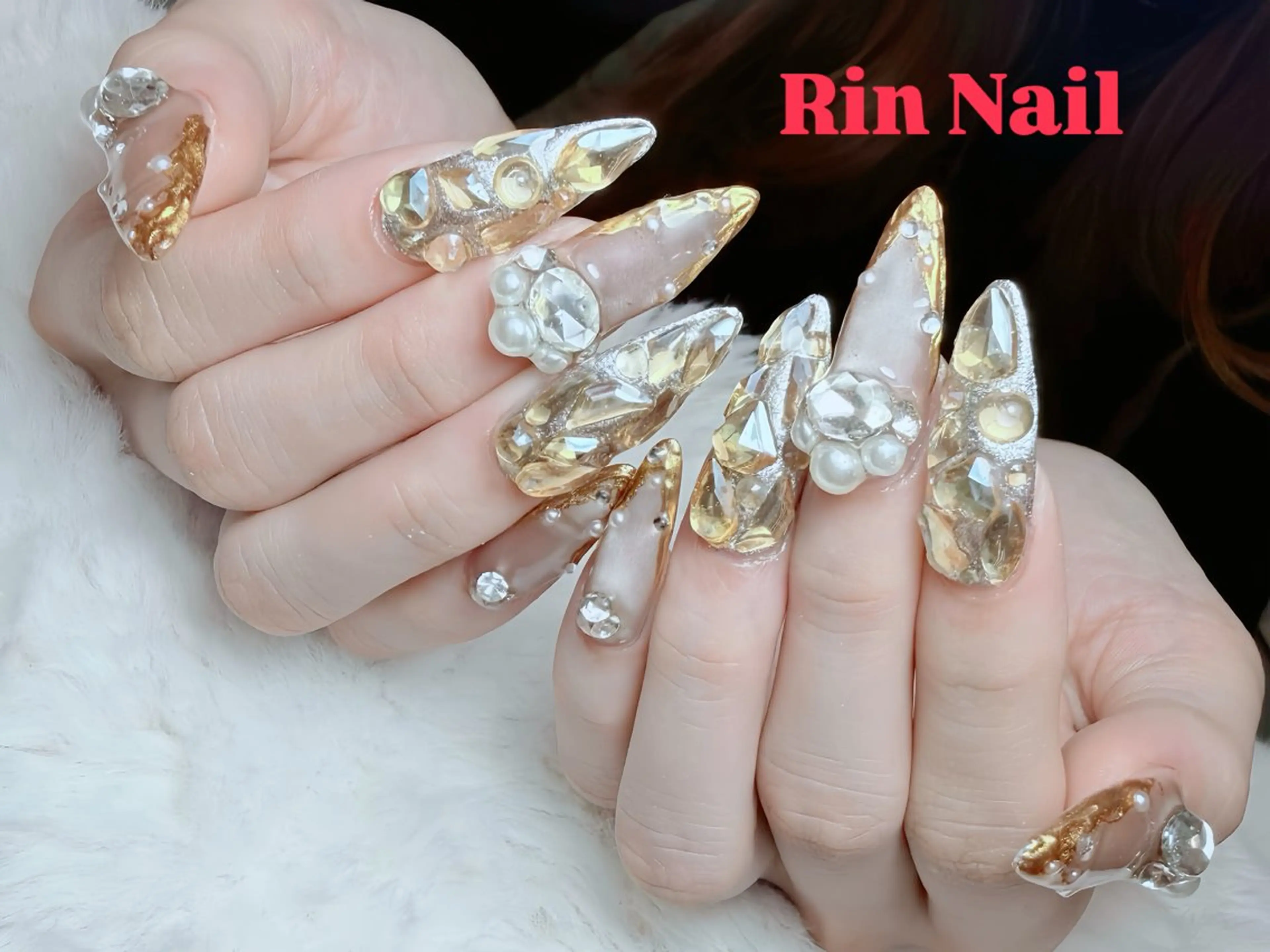 ネイル ボルドー フレンチネイル グラデーション キラキラネイル 韓国ネイル ハンドネイル Rin Nail Shinokuboのネイルデザイン
