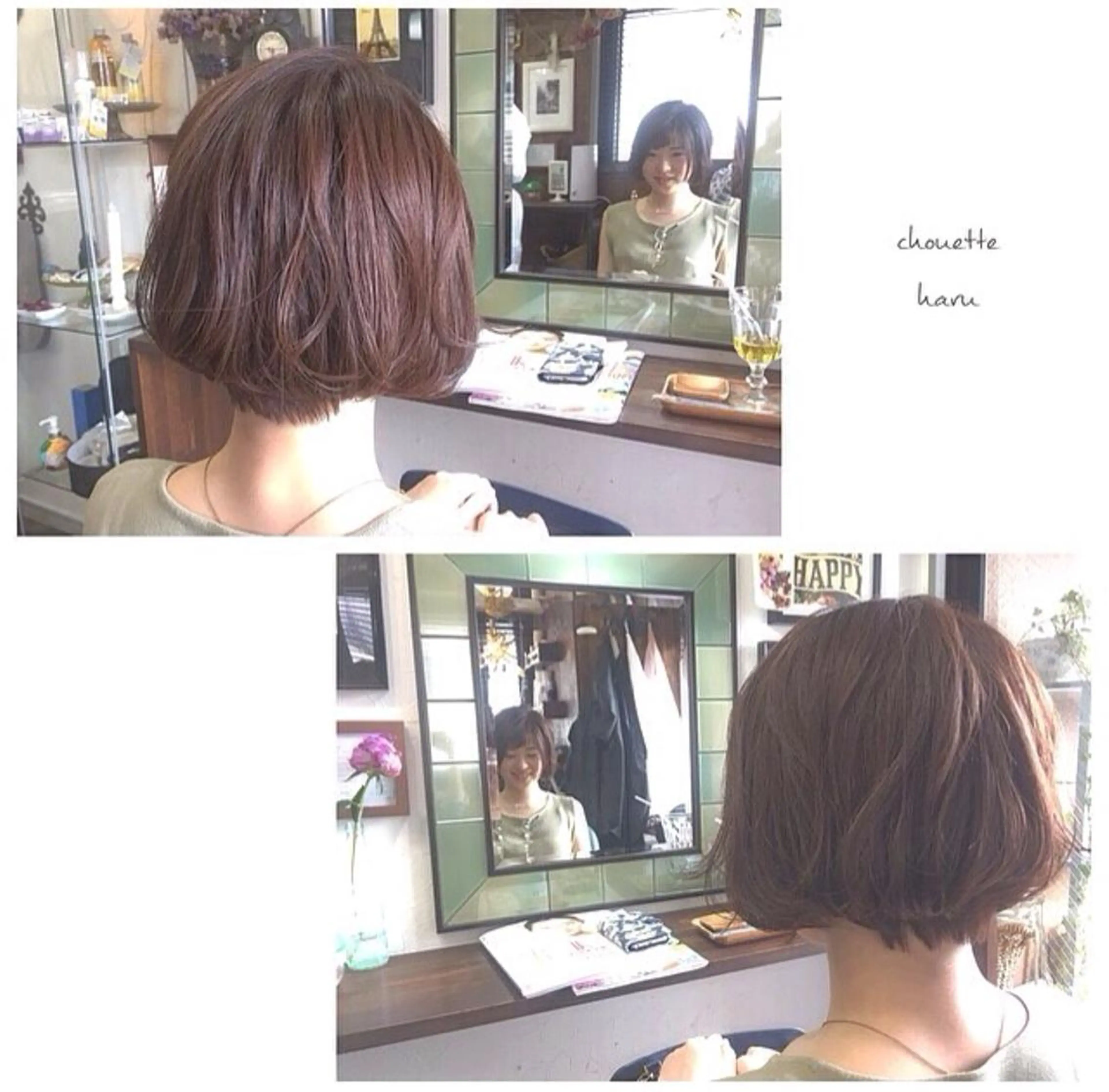 ショート カラー ショートボブ アッシュ アッシュブラウン ブラウンカラー ボブ サダハルカ ｜chouetteのヘアスタイル