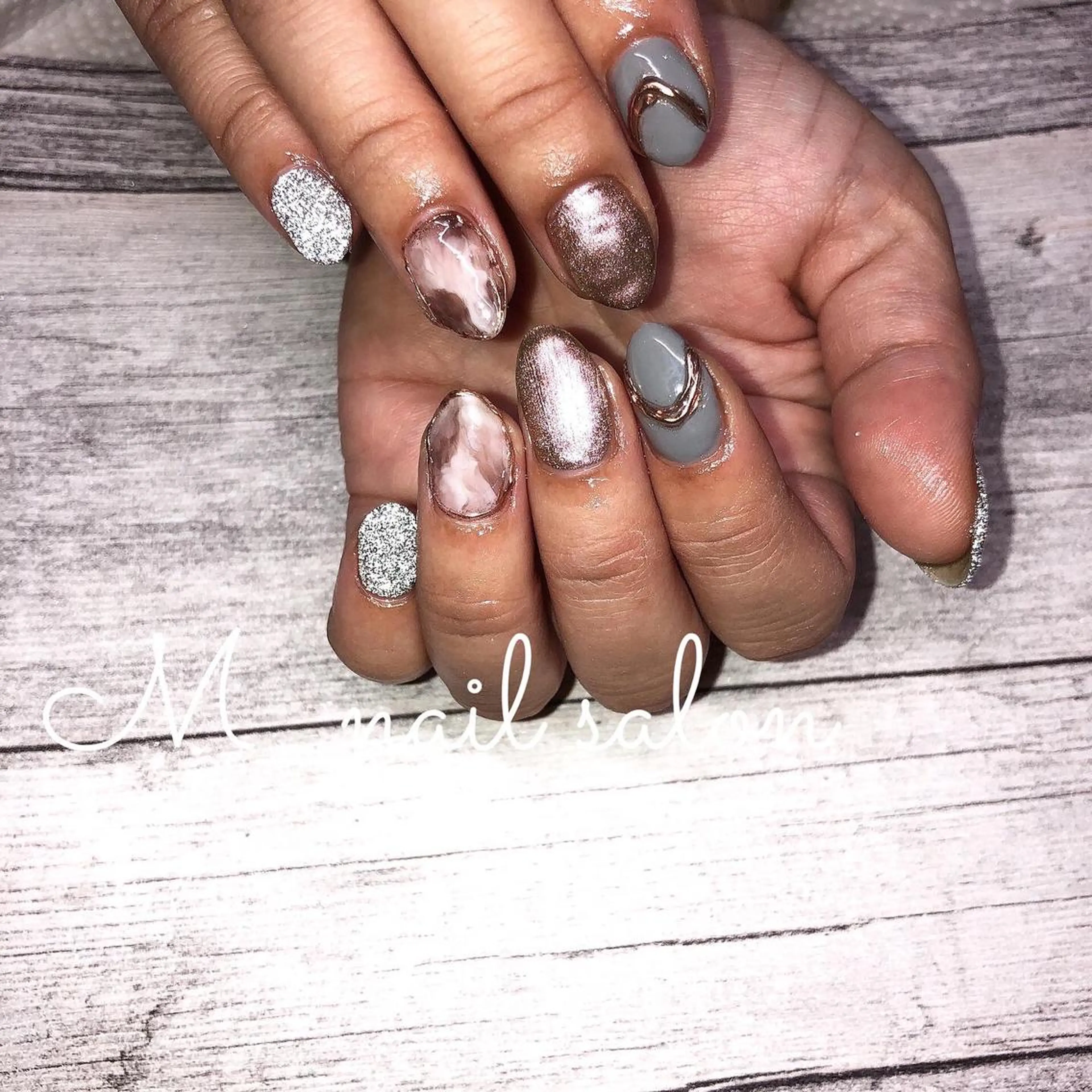 ネイル 冬ネイル クリスマス M_ nail salonのネイルデザイン